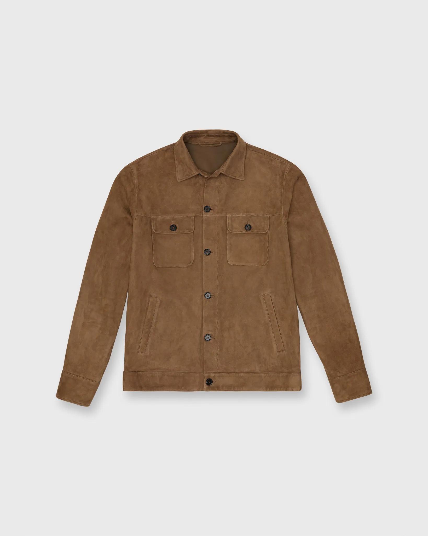 Work Jacket in Tobacco Suede sold by Mashburn