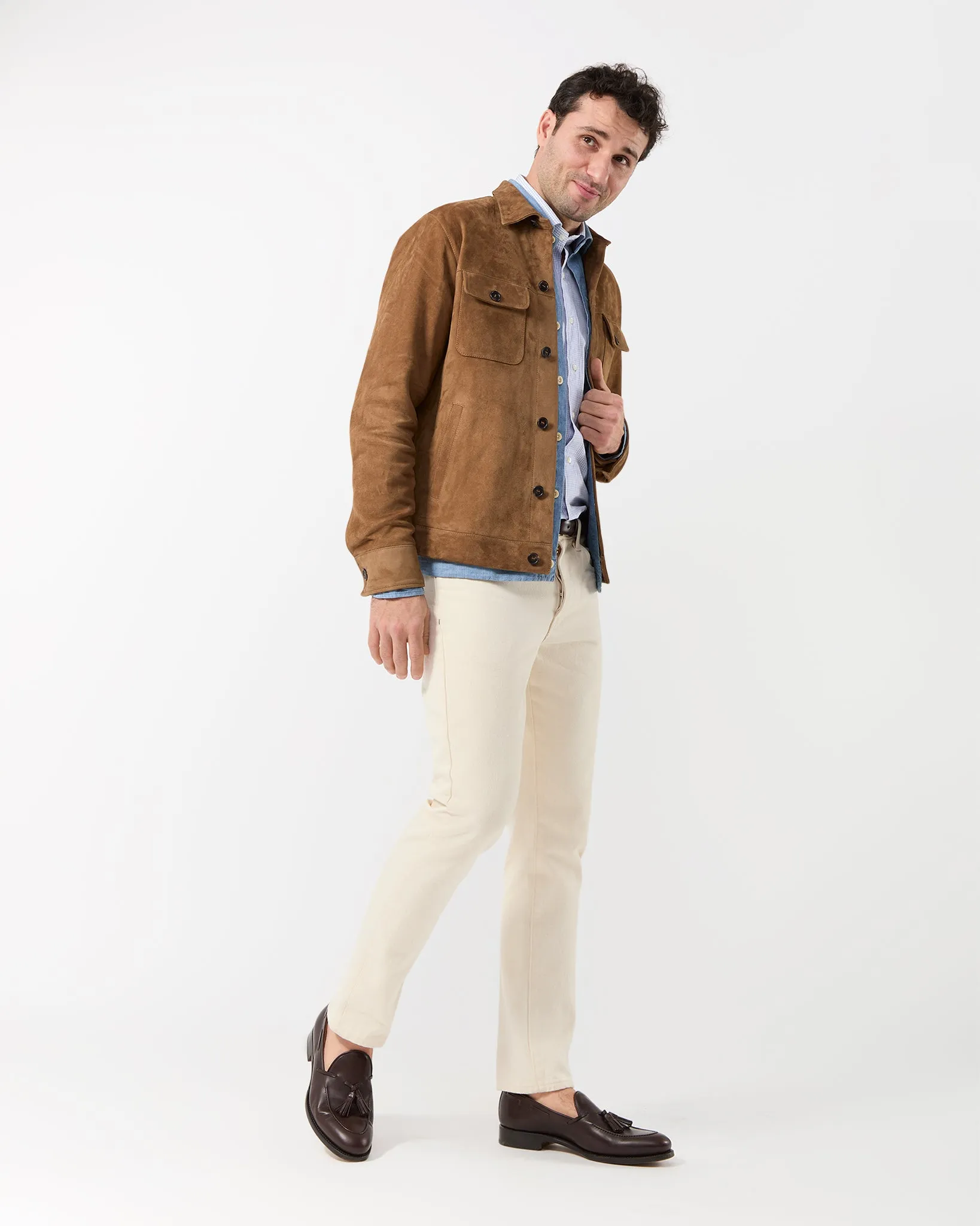 Work Jacket in Tobacco Suede sold by Mashburn product image thumbnail 5