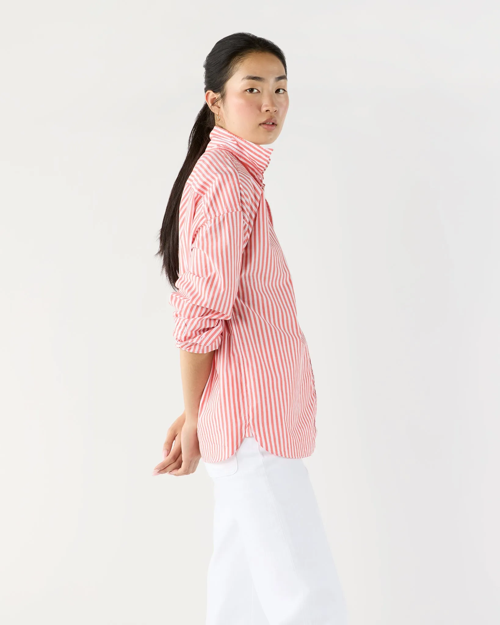 Weekender Shirt in Orange Stripe Chambray sold by Mashburn product image thumbnail 5