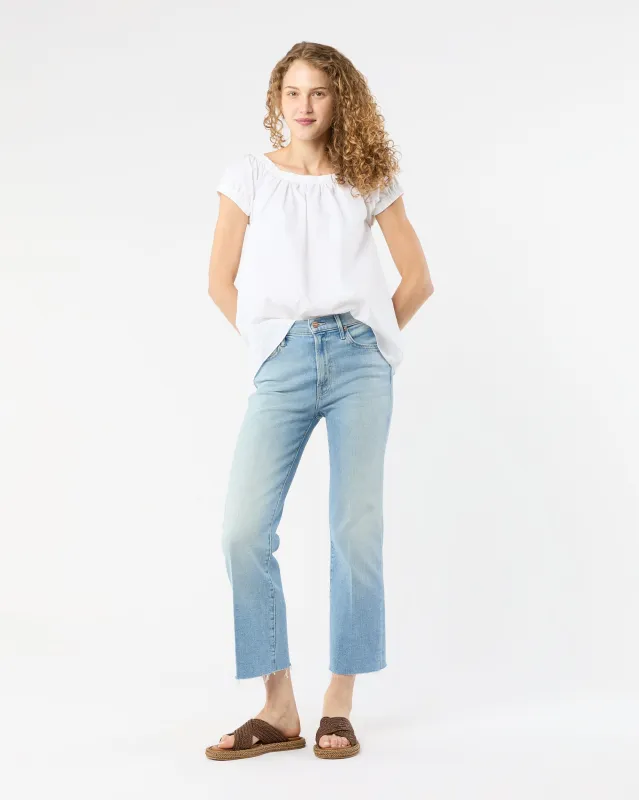 The Kick It Ankle Fray Jean in Can You Dig It sold by Mashburn