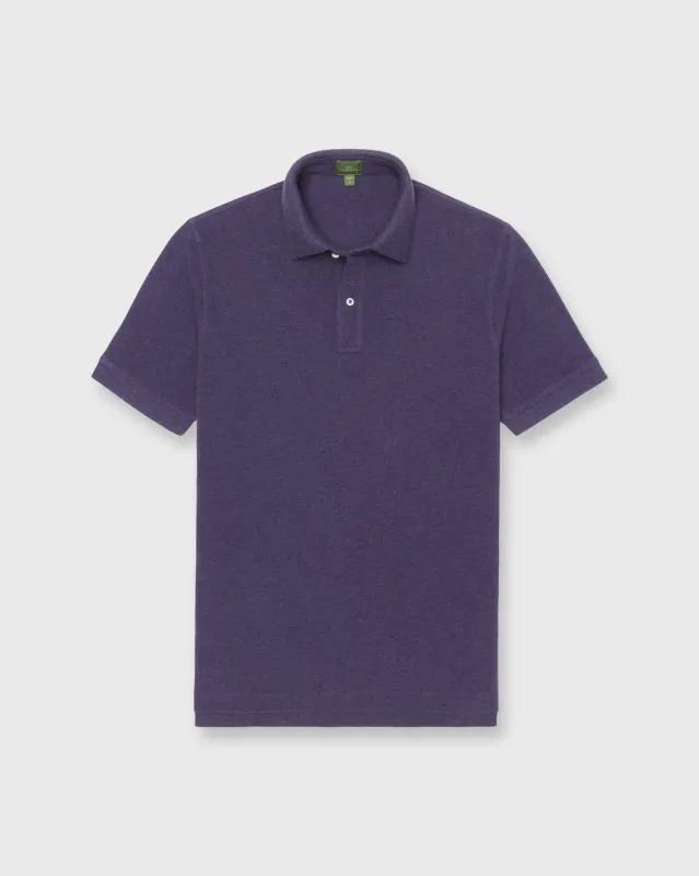 Court Polo in Heather Nightshade Pima Pique sold by Mashburn