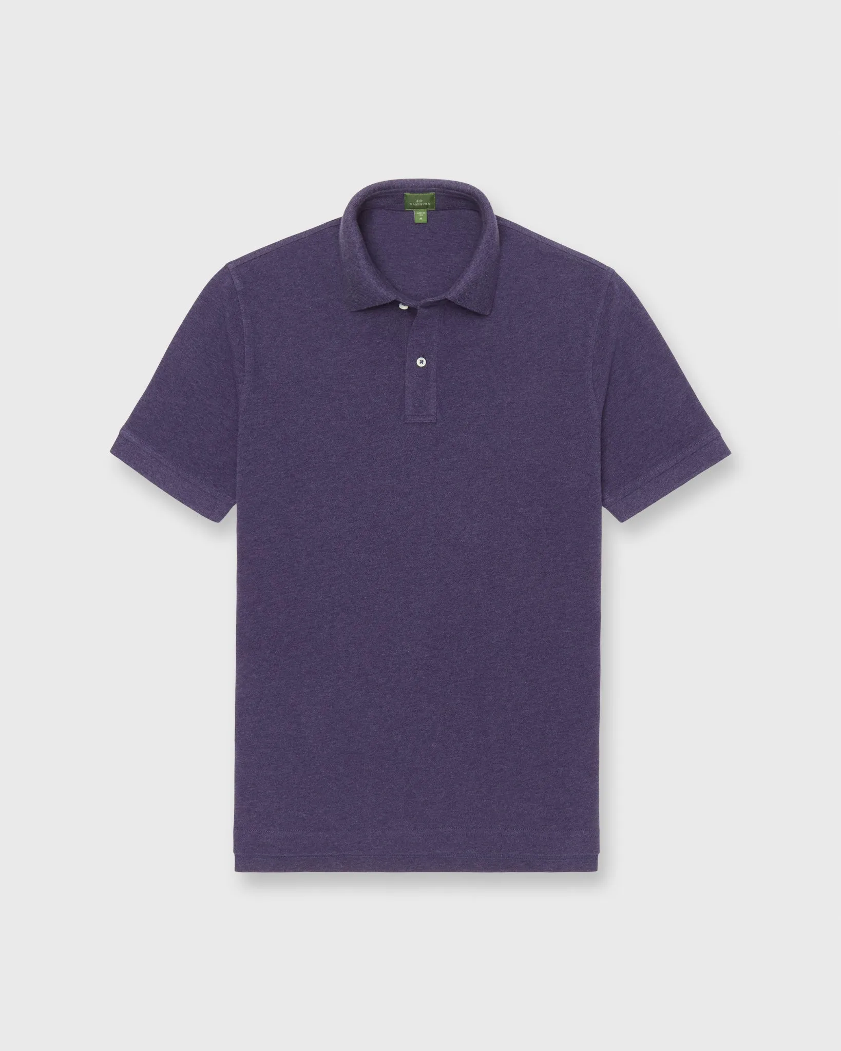 Court Polo in Heather Nightshade Pima Pique sold by Mashburn