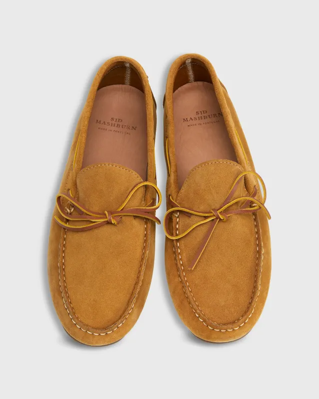 Driving Moccasin in Tan Suede sold by Mashburn