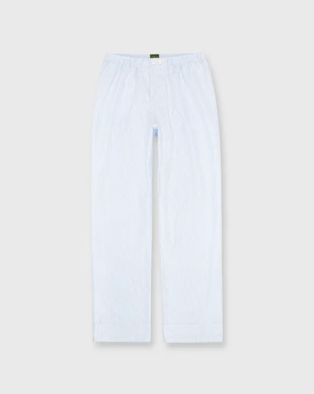 Pajama Pant in Blue/White University Stripe Oxford sold by Mashburn