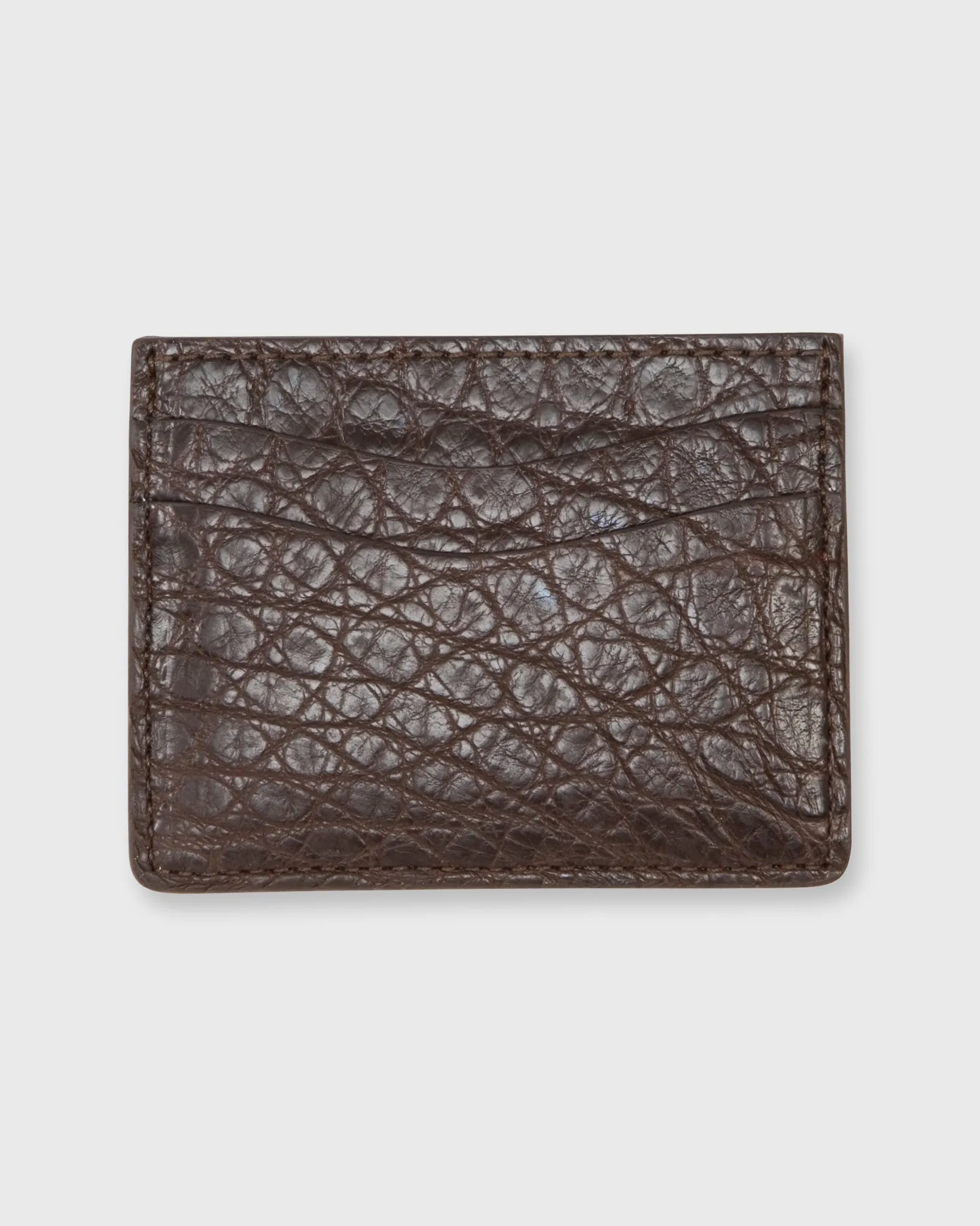 Card Holder in Chocolate Matte Alligator sold by Mashburn