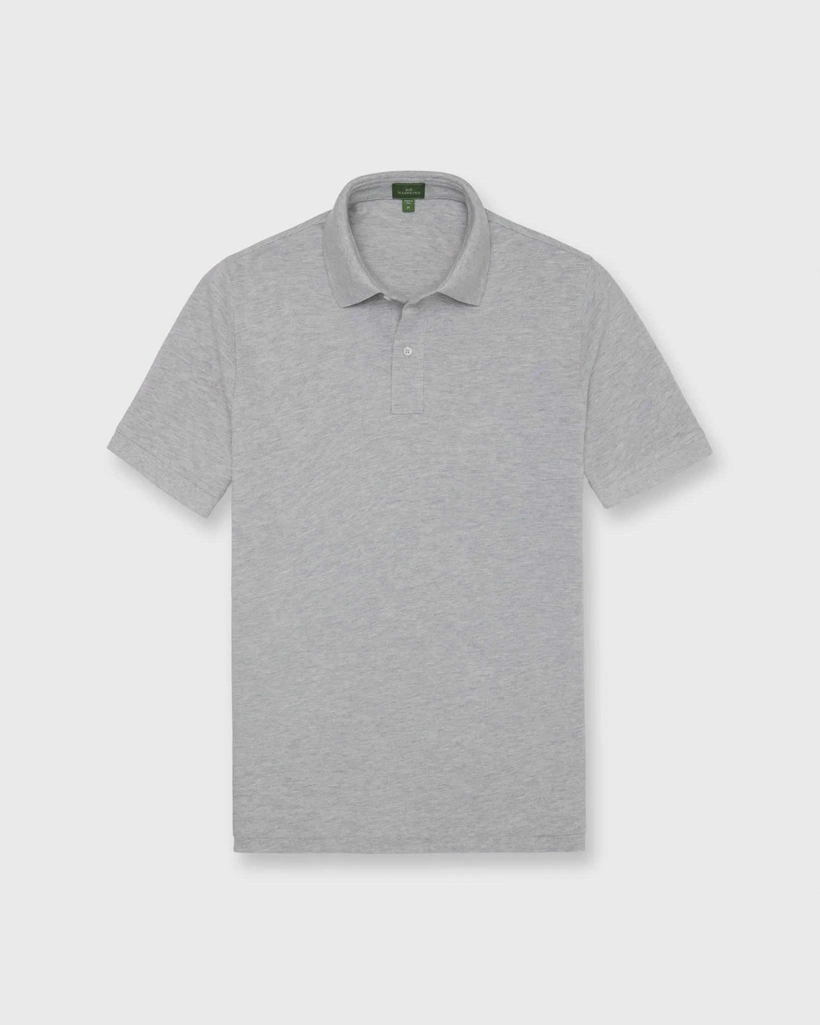 Court Polo in Heather Grey Pima Pique sold by Mashburn