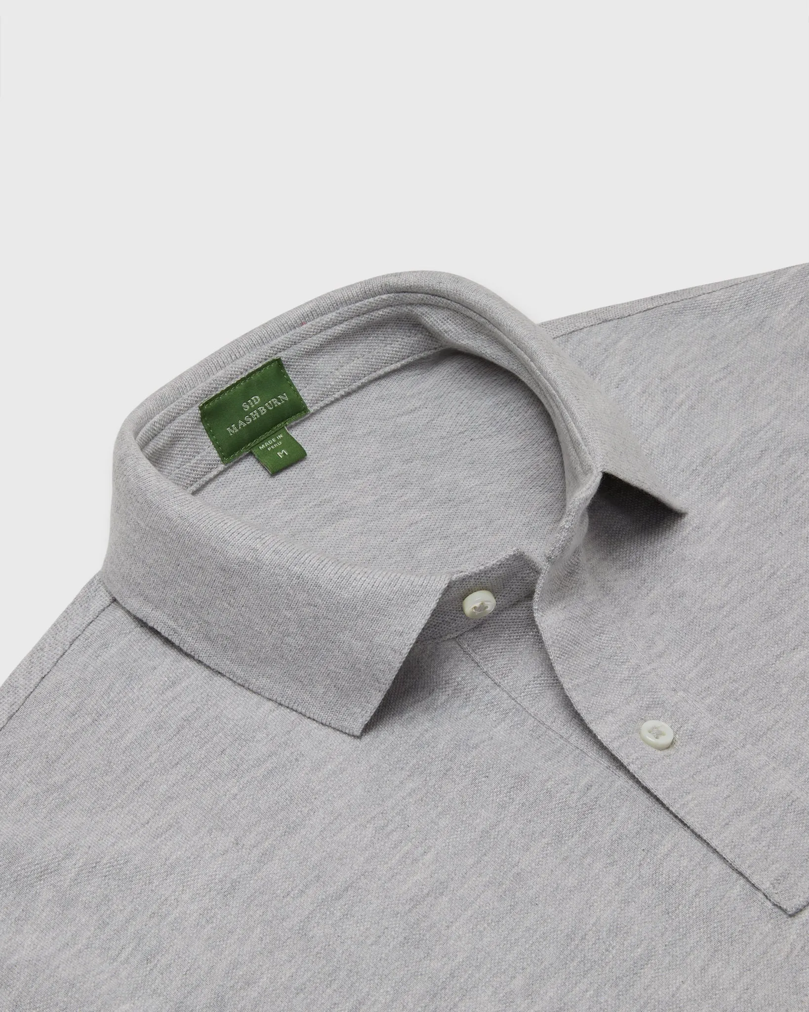 Court Polo in Heather Grey Pima Pique sold by Mashburn product image thumbnail 2