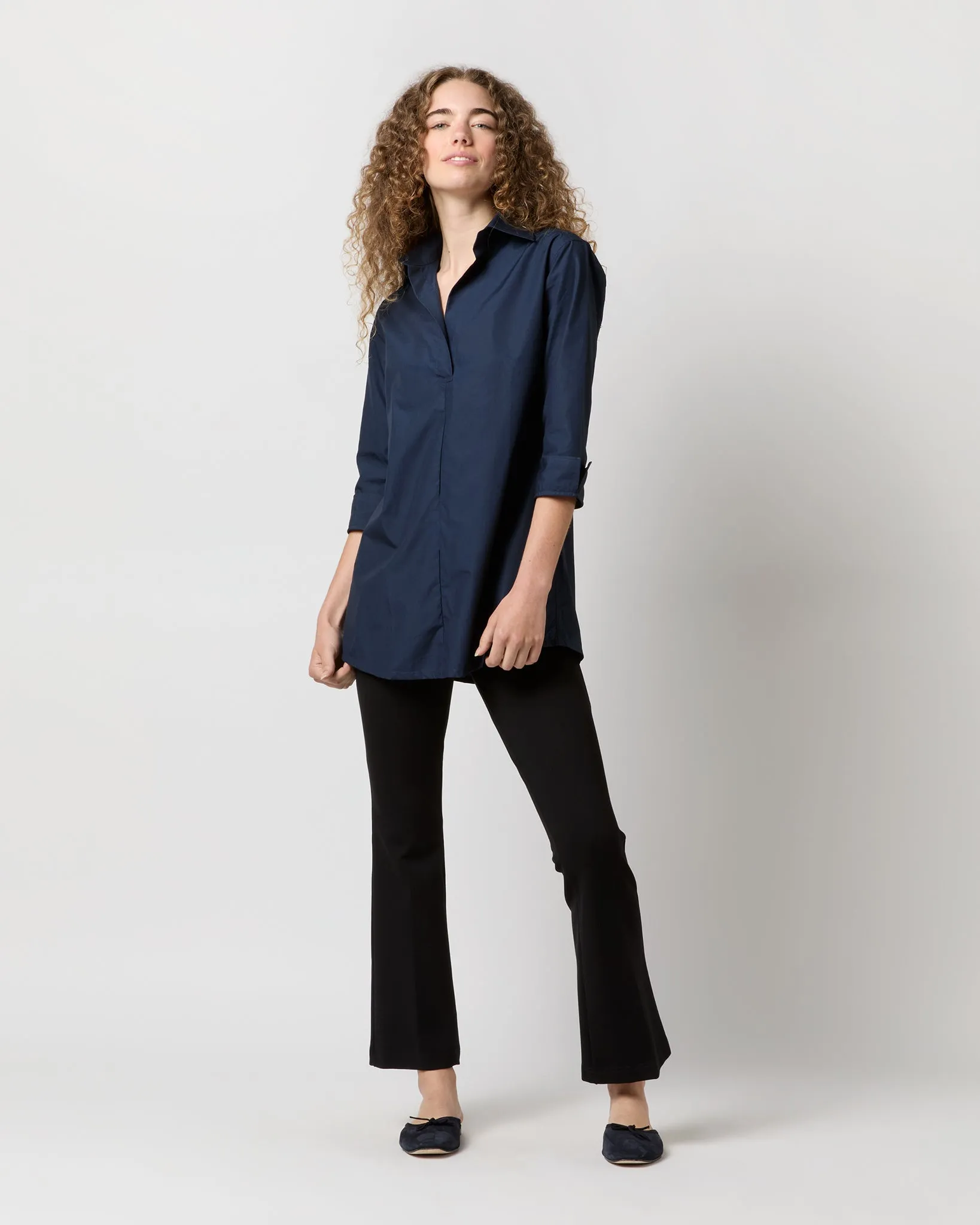 Designer Tunic in Navy Poplin sold by Mashburn product image thumbnail 3