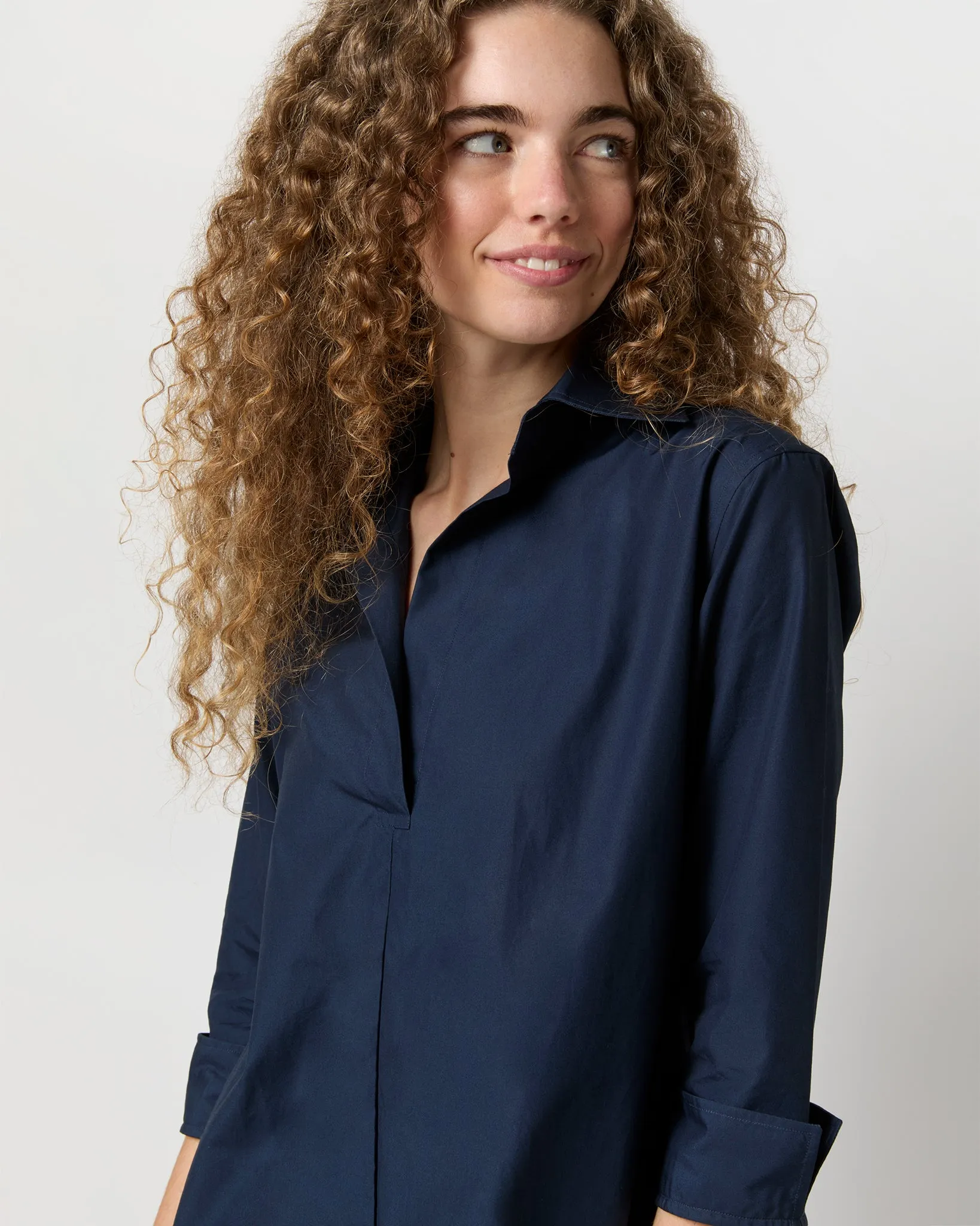 Designer Tunic in Navy Poplin sold by Mashburn product image thumbnail 2