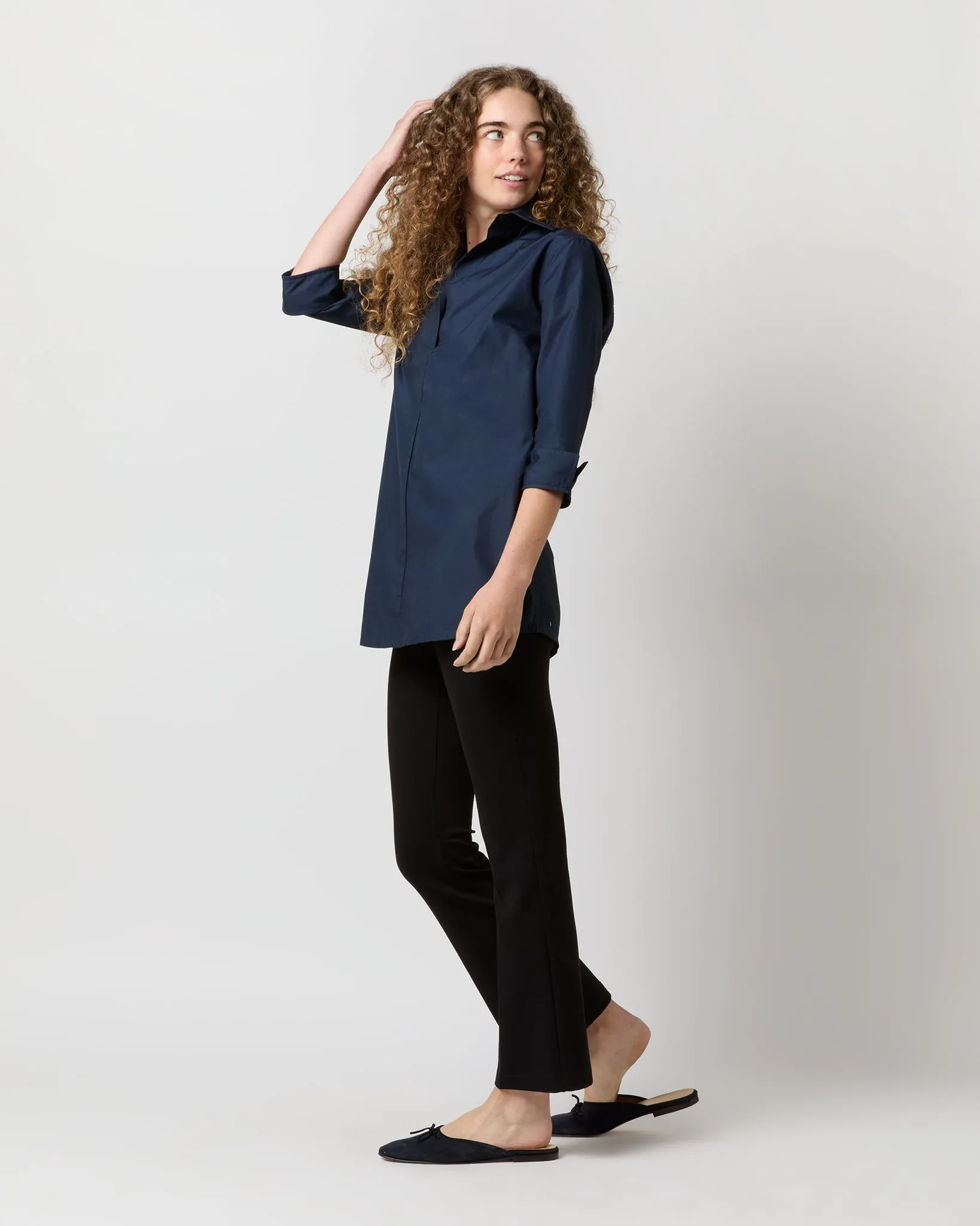 Designer Tunic in Navy Poplin sold by Mashburn product image thumbnail 5