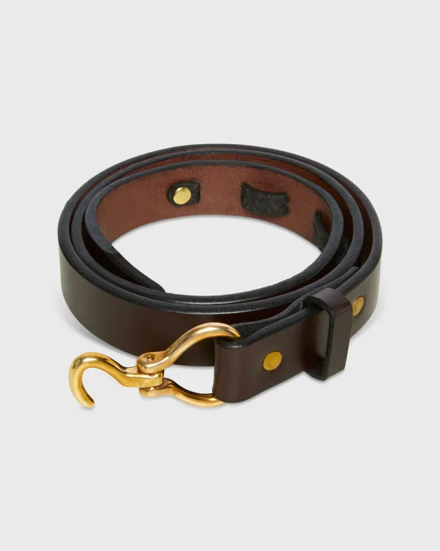 1" Hoof Pick Belt in Brown Havana Bridle sold by Mashburn