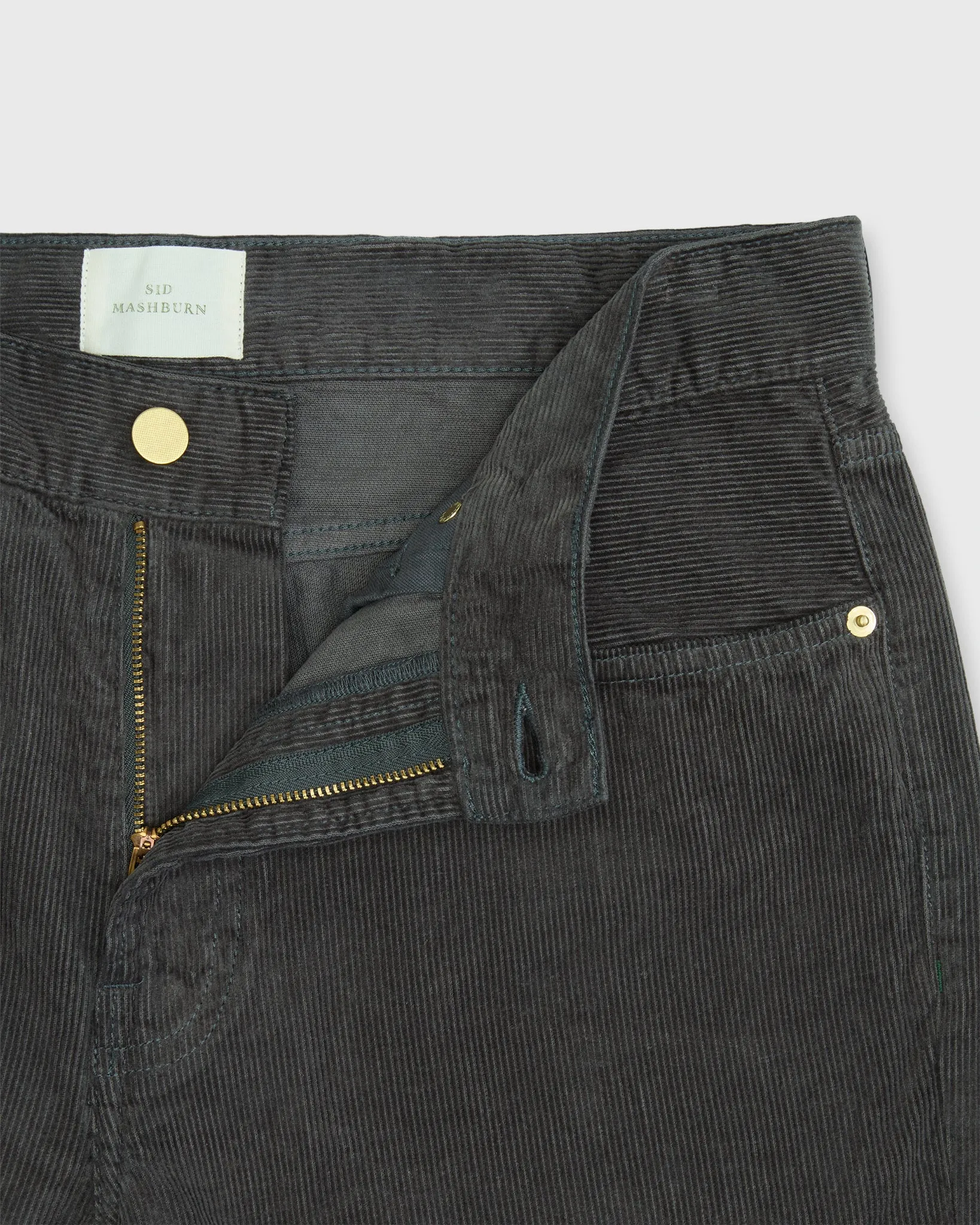 Slim Straight 5-Pocket Pant in Smoke Corduroy sold by Mashburn product image thumbnail 3