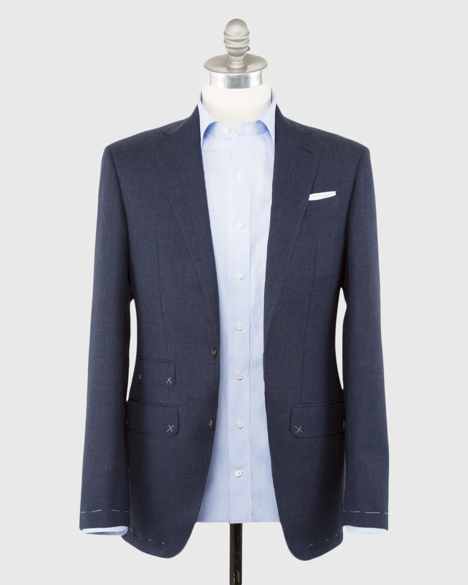 Kincaid No. 3 Suit in Air Force Blue High-Twist sold by Mashburn product image thumbnail 4