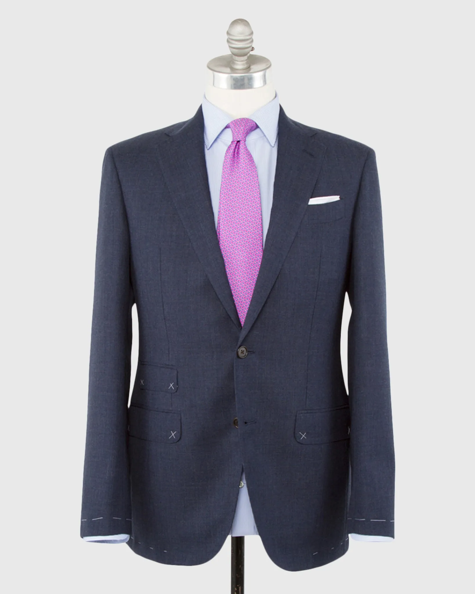 Kincaid No. 3 Suit in Air Force Blue High-Twist sold by Mashburn
