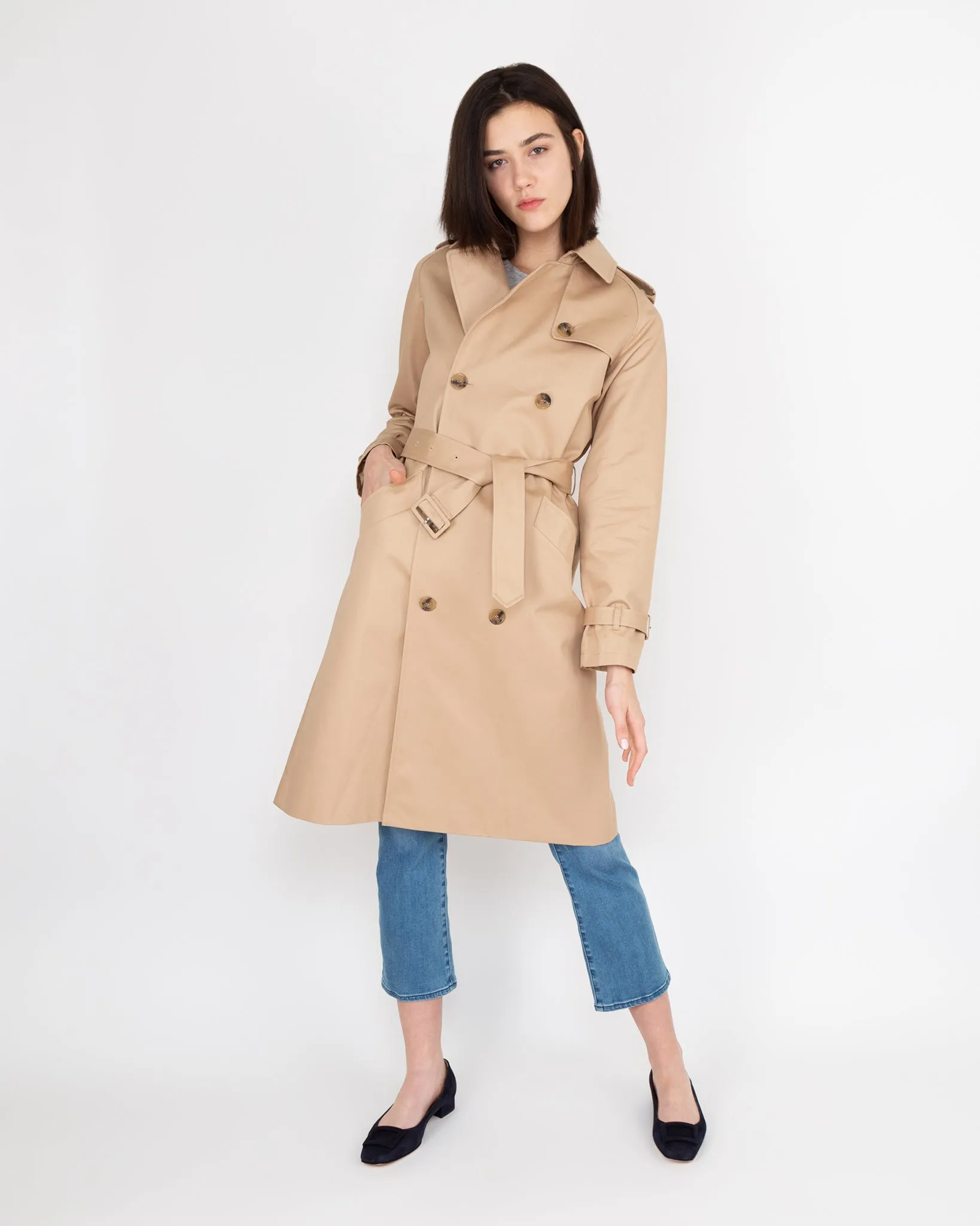 Greta Trench Coat in Beige sold by Mashburn product image thumbnail 4