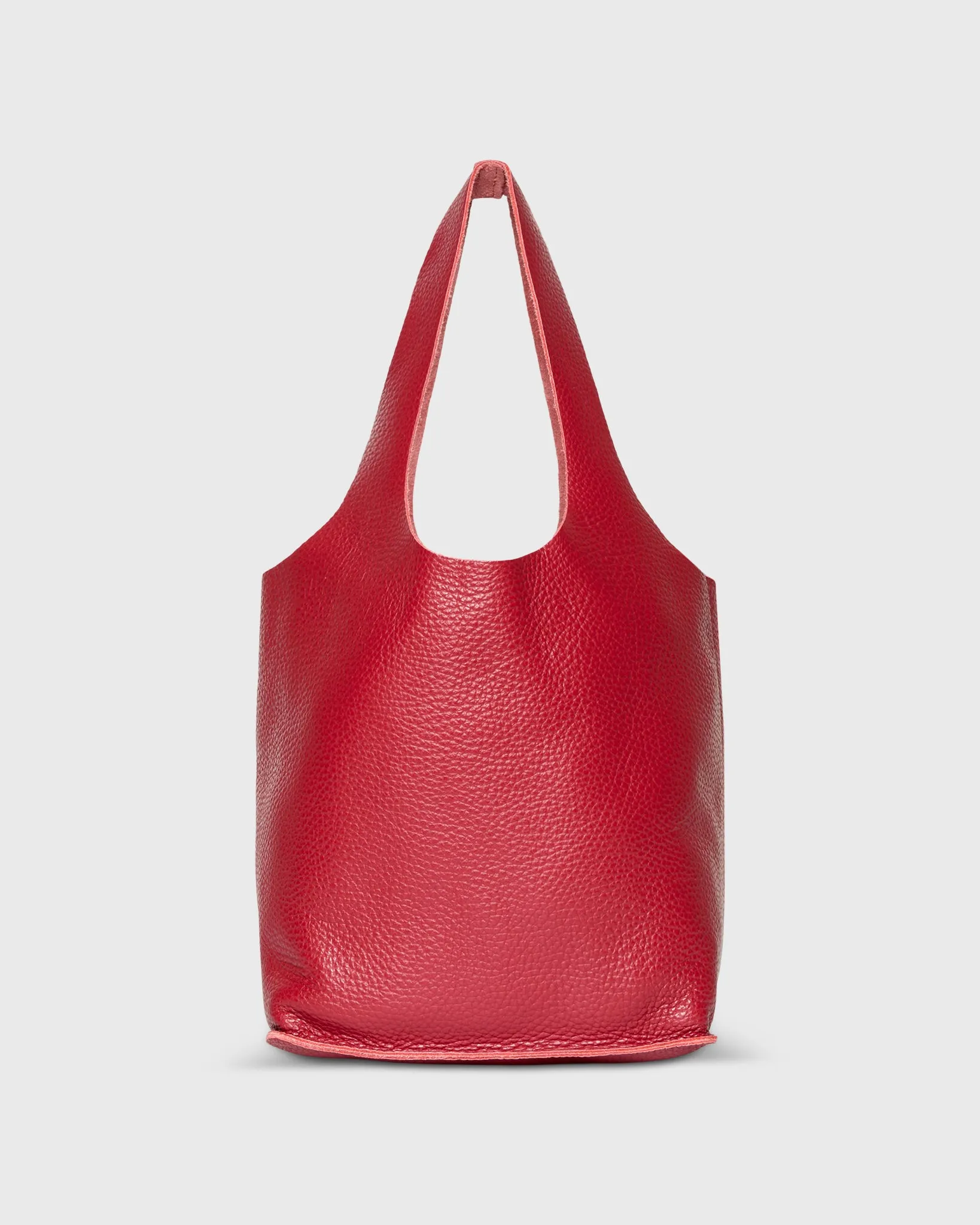 Paola Bucket Bag in Crimson Leather sold by Mashburn product image thumbnail 3