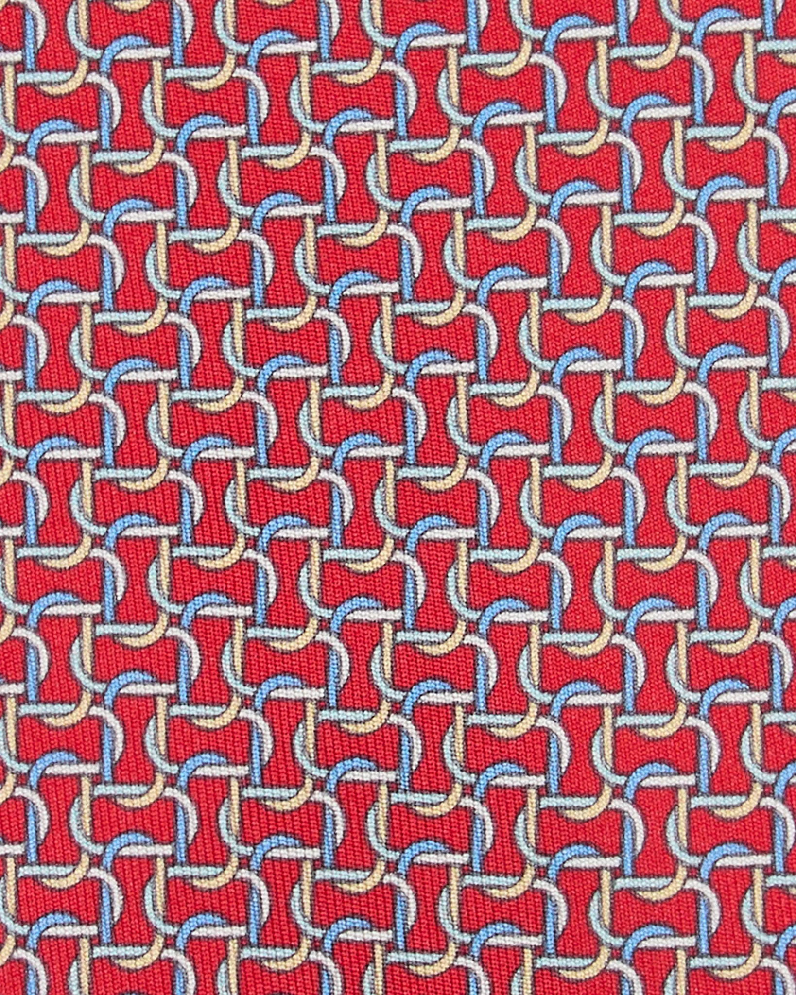 Silk Print Tie in Salmon/Sky/Lilac Links sold by Mashburn product image thumbnail 2