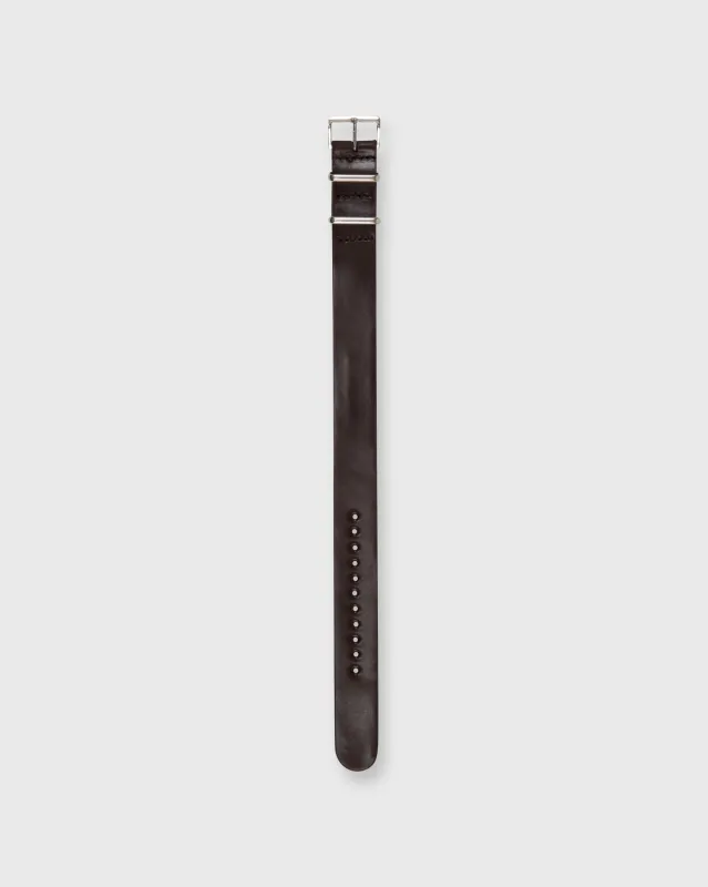 One-Piece Watch Strap in Chocolate Leather made by Sid Mashburn