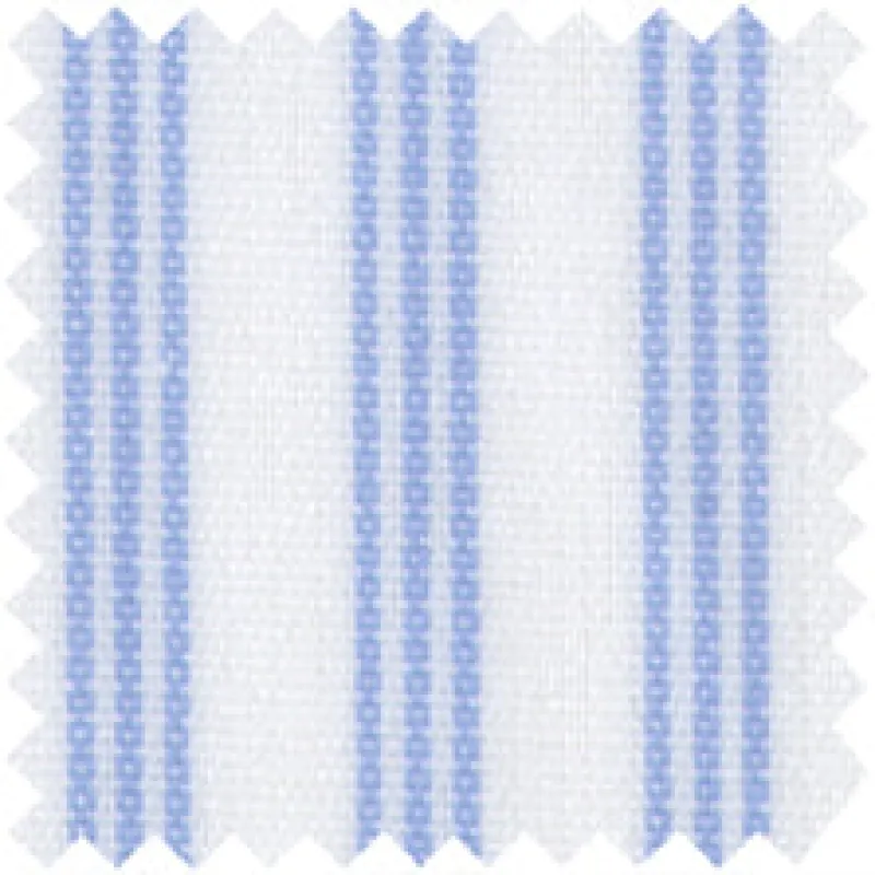 Made-to-Order Designer Tunic in Light Blue Stripe Poplin sold by Mashburn