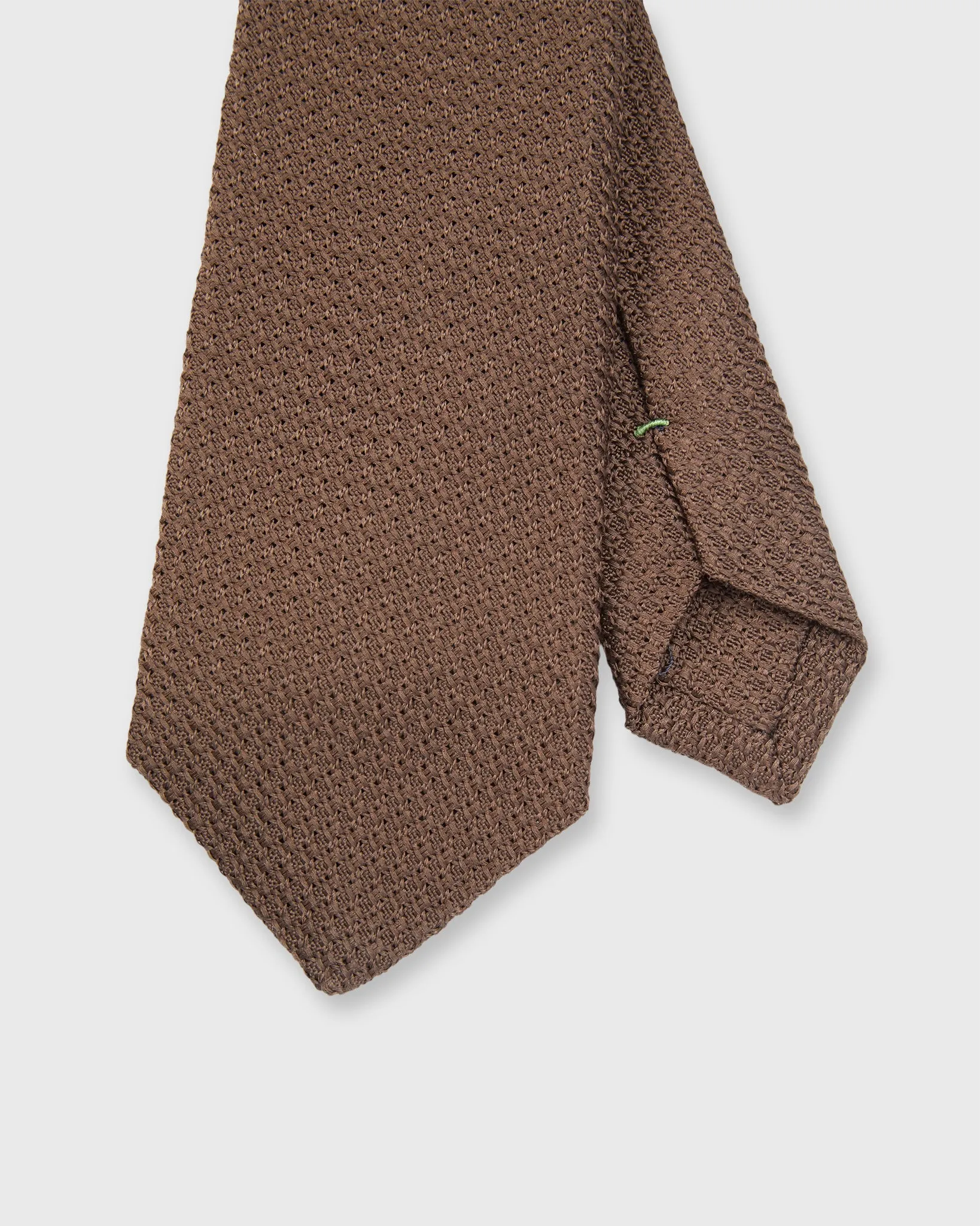 Silk Grosso Grenadine Tie in Brown sold by Mashburn