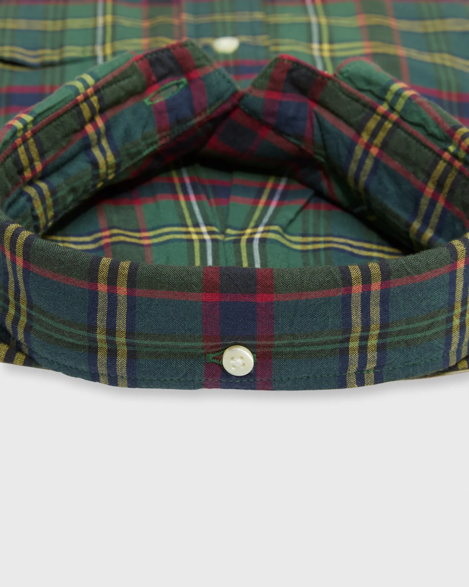 Button-Down Sport Shirt in Green/Yellow/Red Madras sold by Mashburn product image thumbnail 3