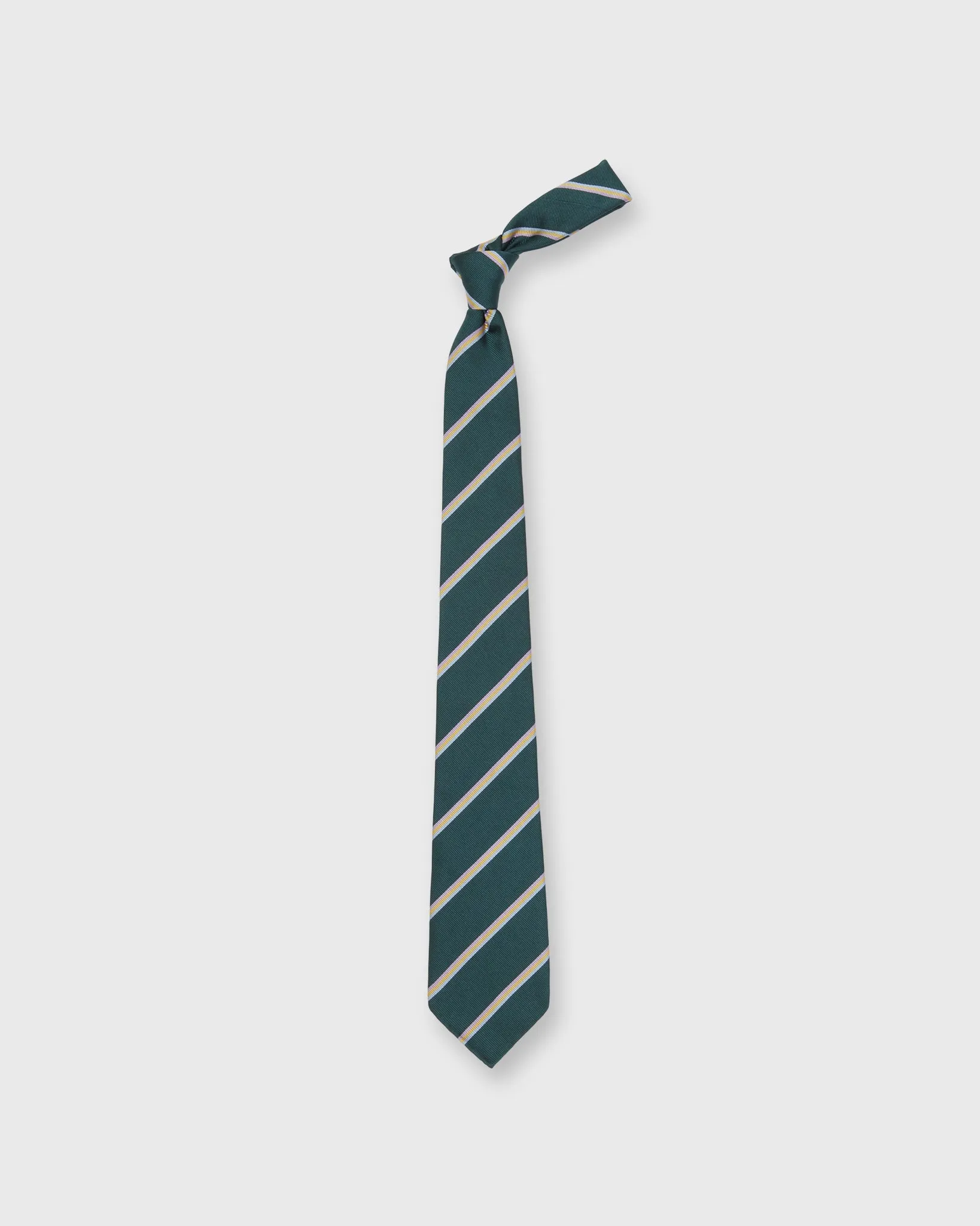 Silk Woven Tie in Spruce/Lilac/Yellow Multi Stripe sold by Mashburn product image thumbnail 3