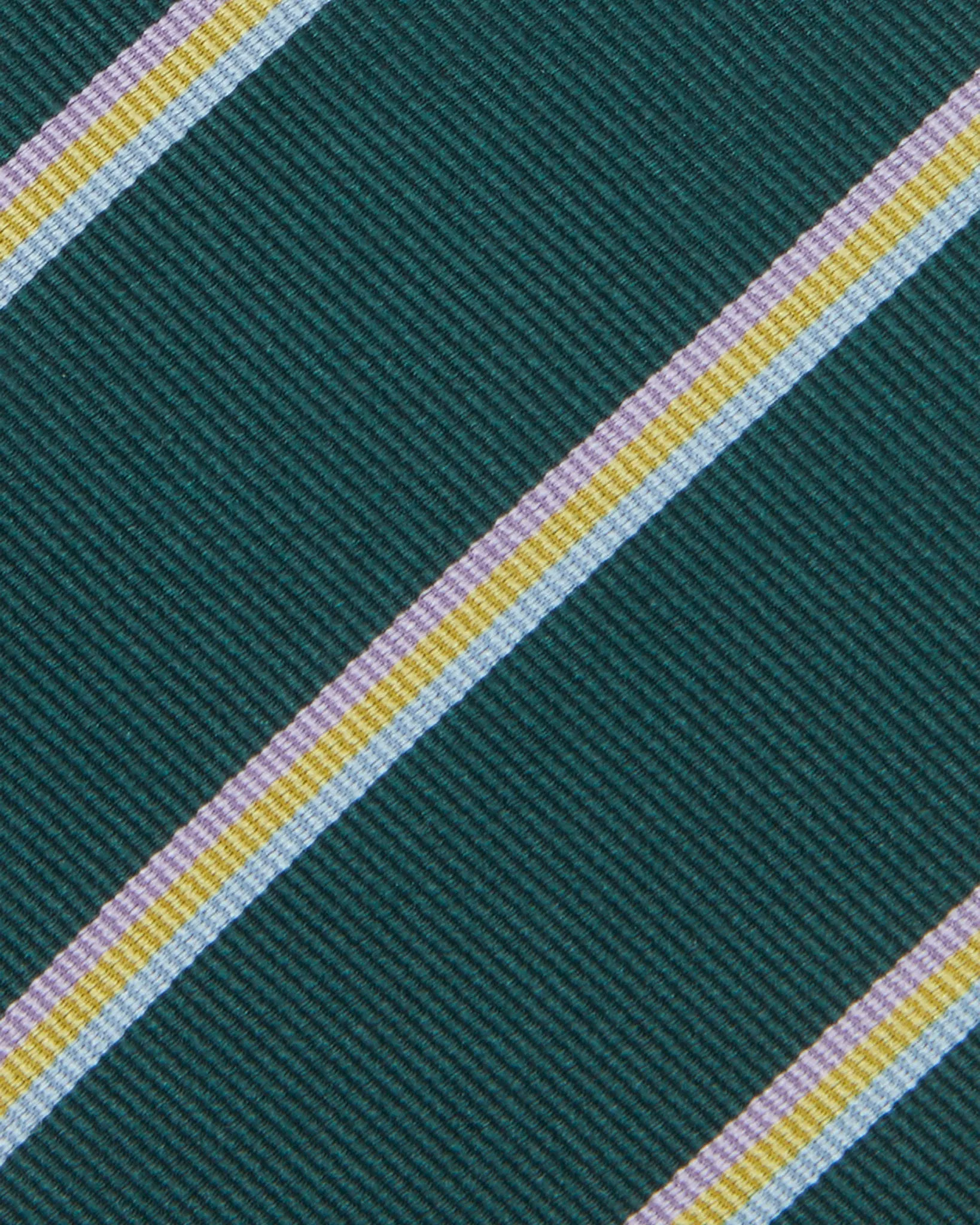 Silk Woven Tie in Spruce/Lilac/Yellow Multi Stripe sold by Mashburn product image thumbnail 2