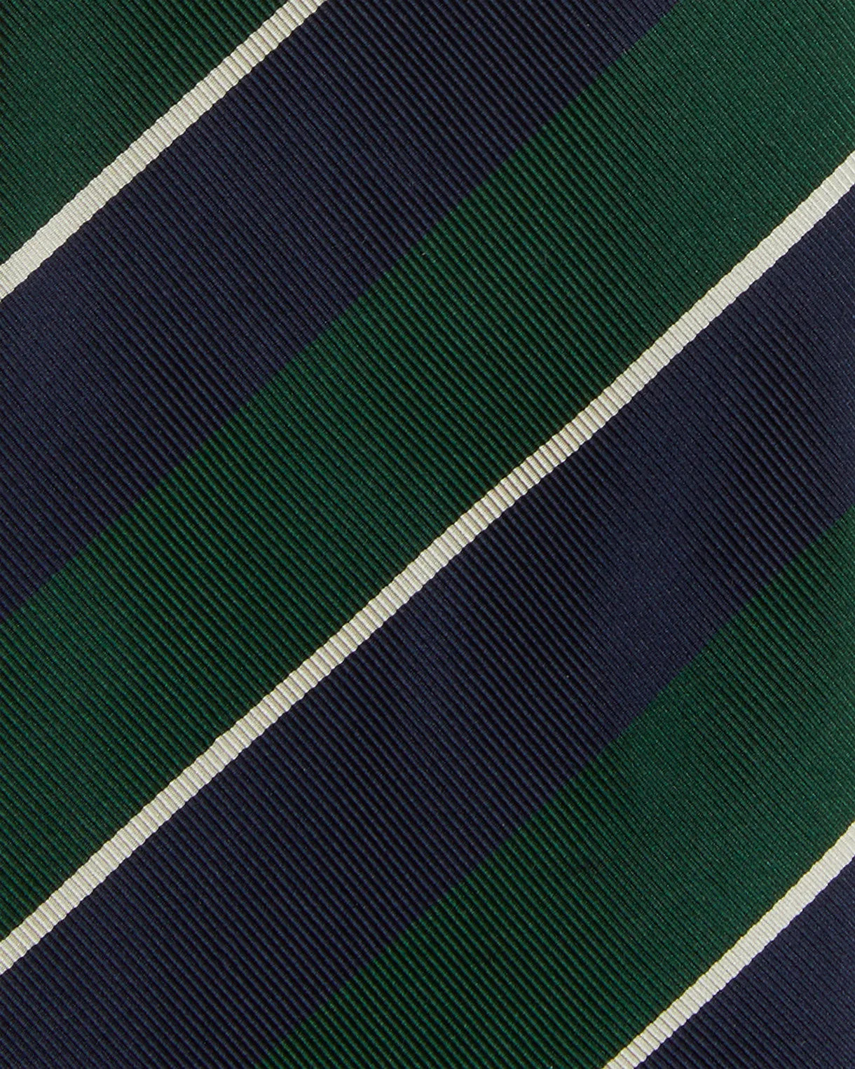 Silk/Cotton Mogador Tie in Green/Navy/Bone Stripe sold by Mashburn product image thumbnail 2