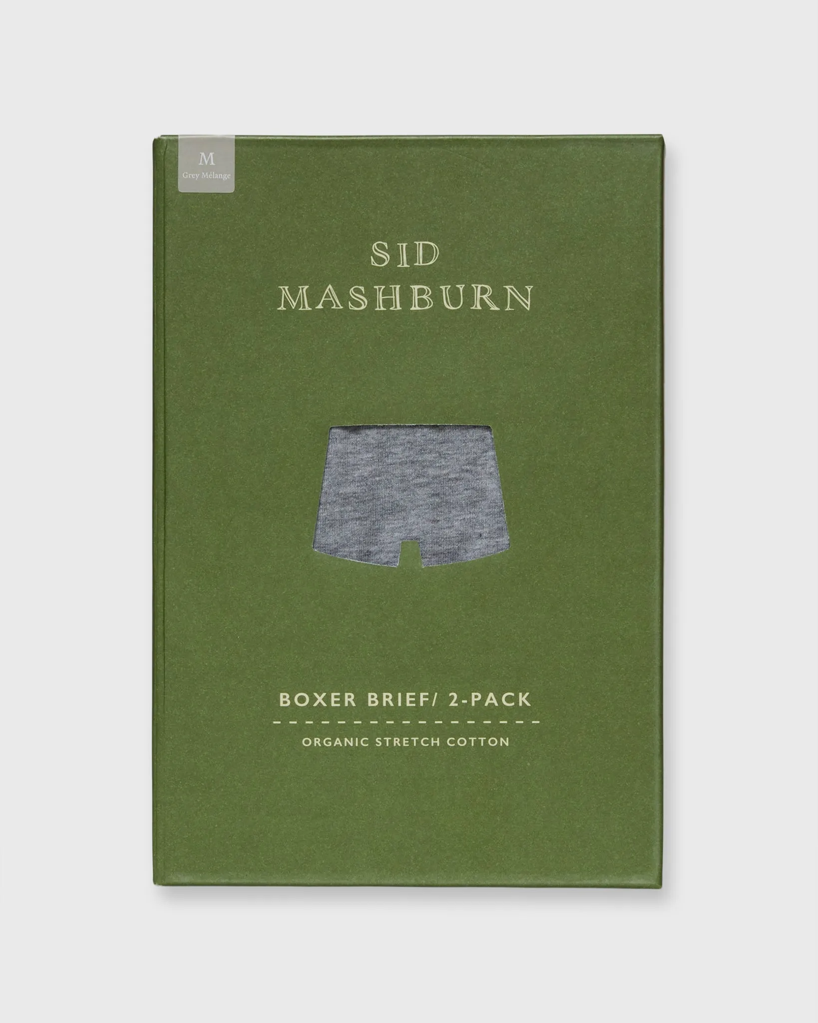 Boxer Brief (Pack of 2) in Heather Grey Organic Stretch Cotton sold by Mashburn product image thumbnail 2