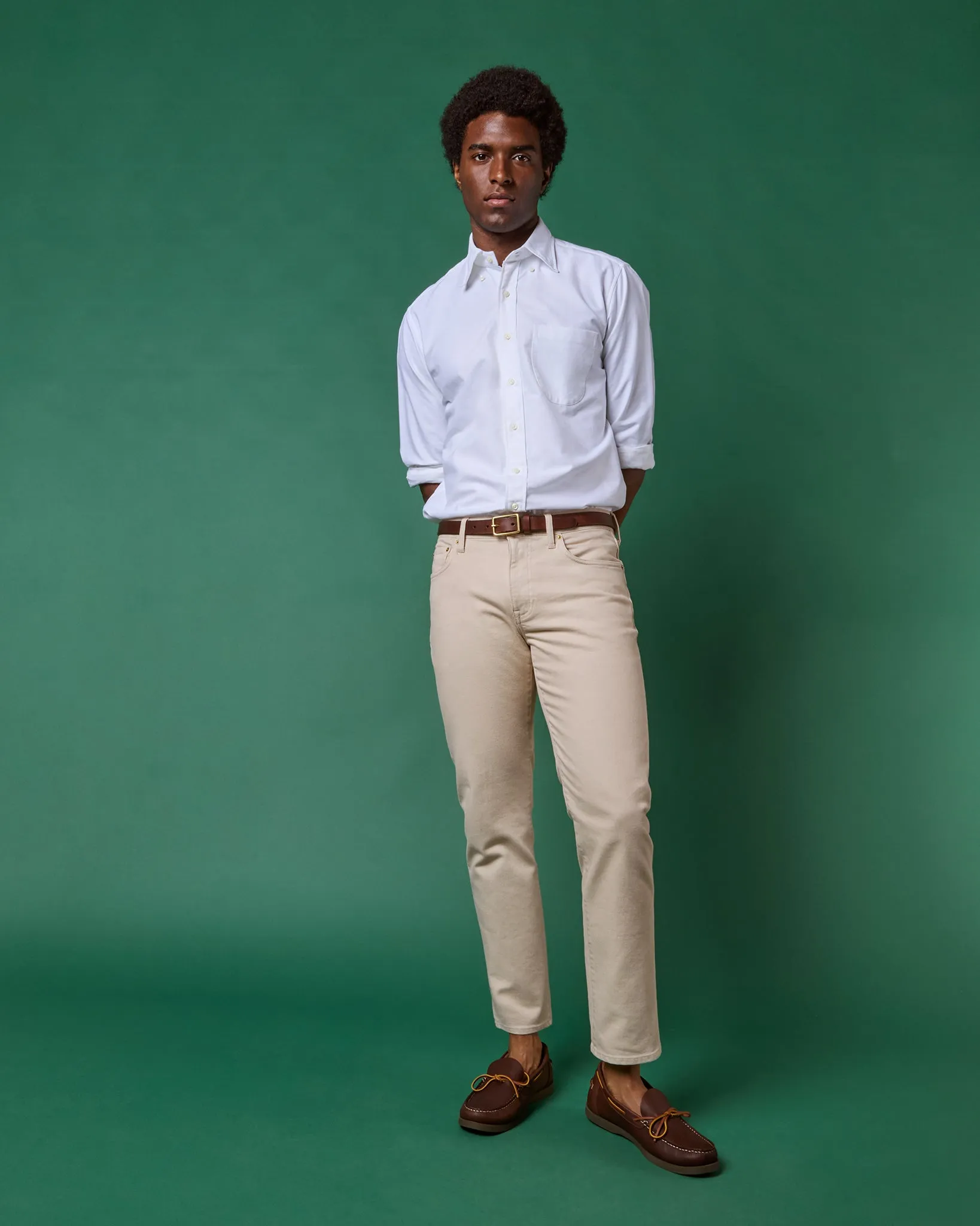 Clift Straight Leg Jean in Stone Garment-Dyed Stretch Denim sold by Mashburn product image thumbnail 4