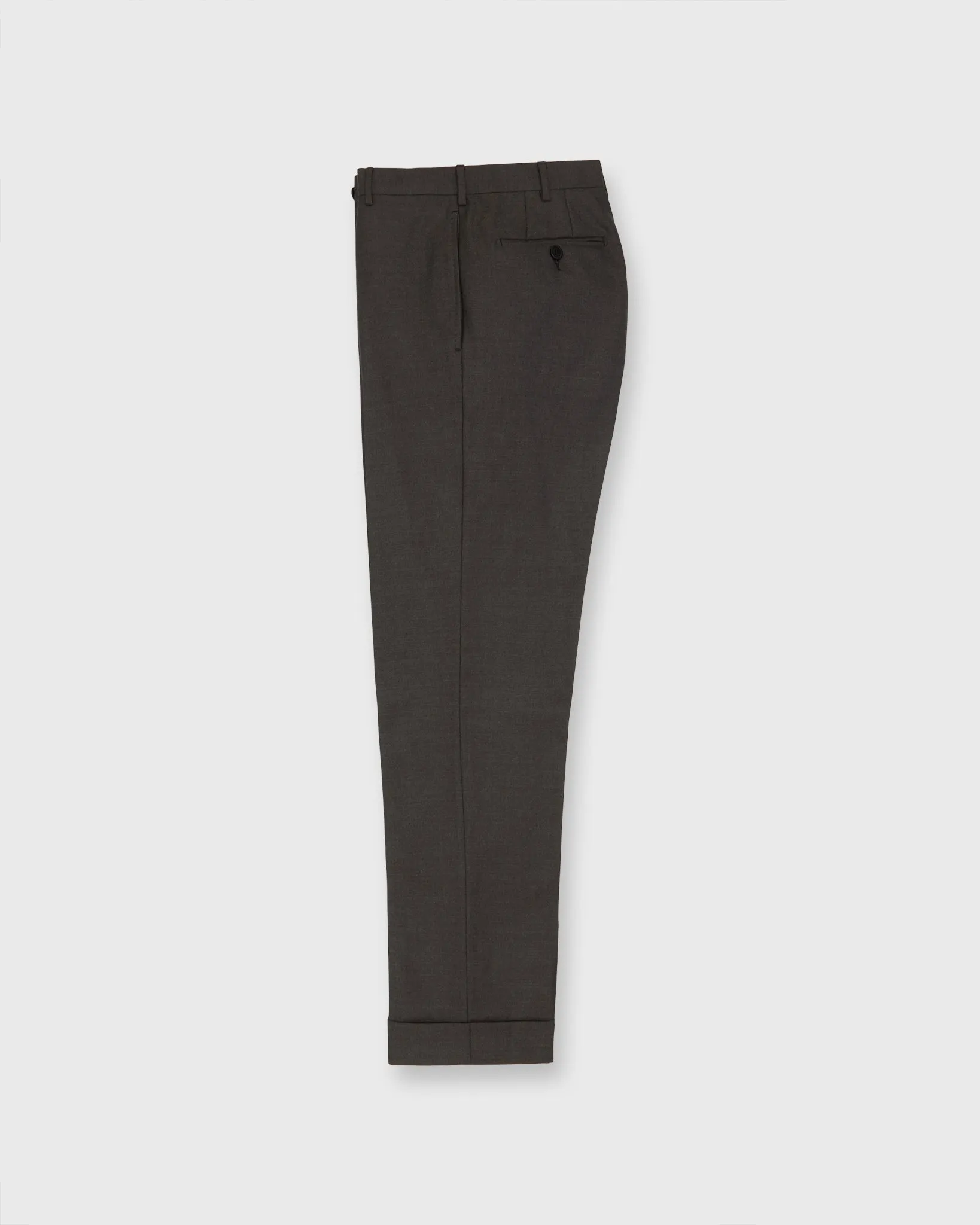 Dress Trouser in Char Brown Twill sold by Mashburn
