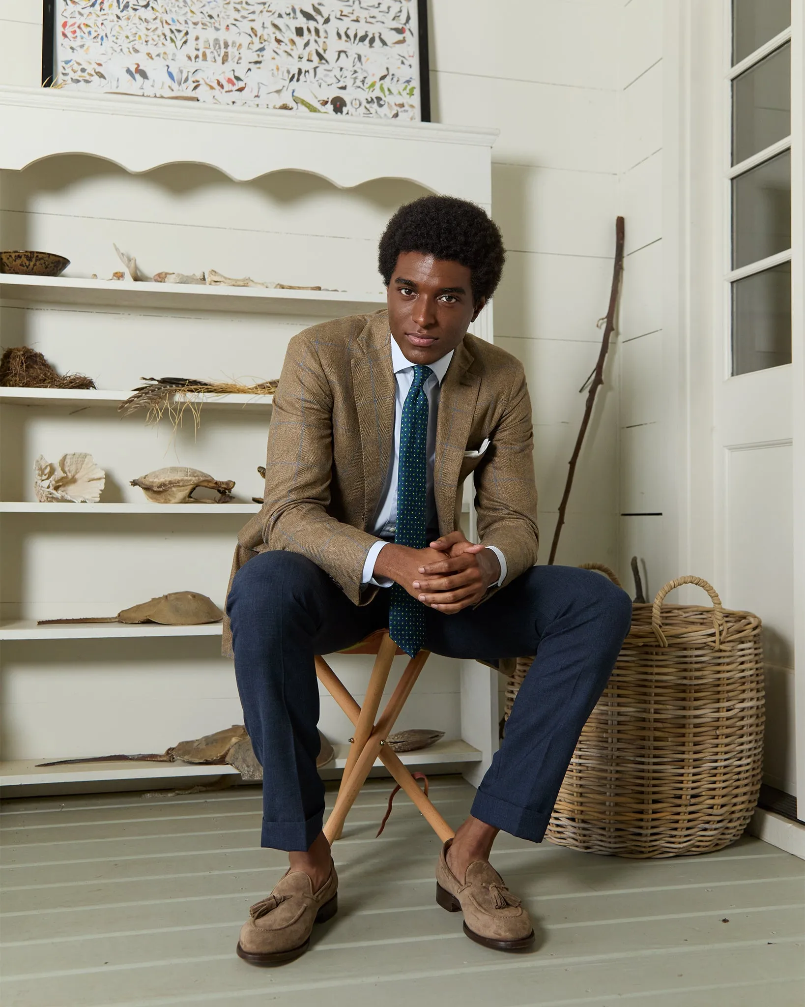 Italian Tassel Loafer in Cigar Suede sold by Mashburn product image thumbnail 3