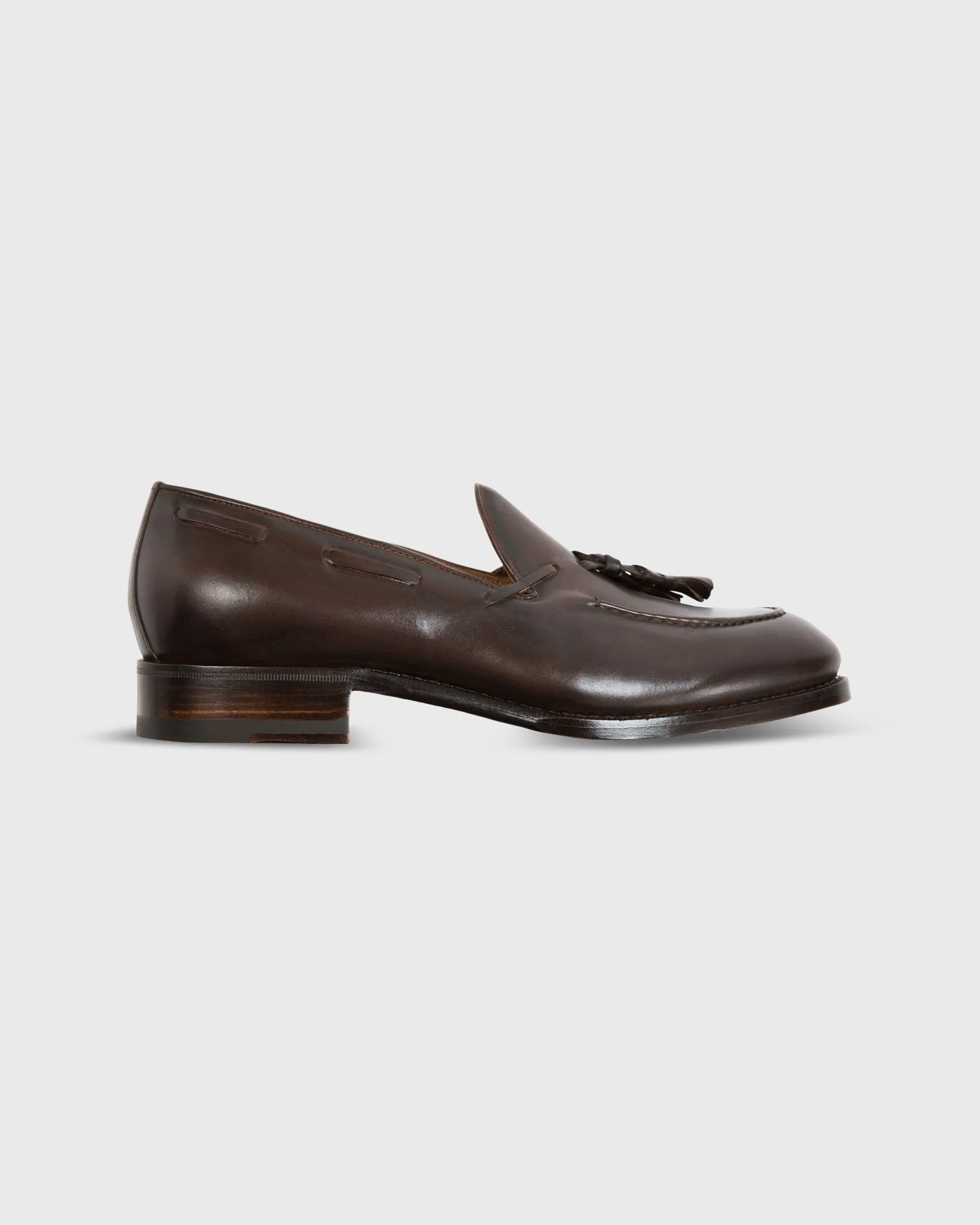 Italian Tassel Loafer in Dark Brown Calfskin sold by Mashburn product image thumbnail 2