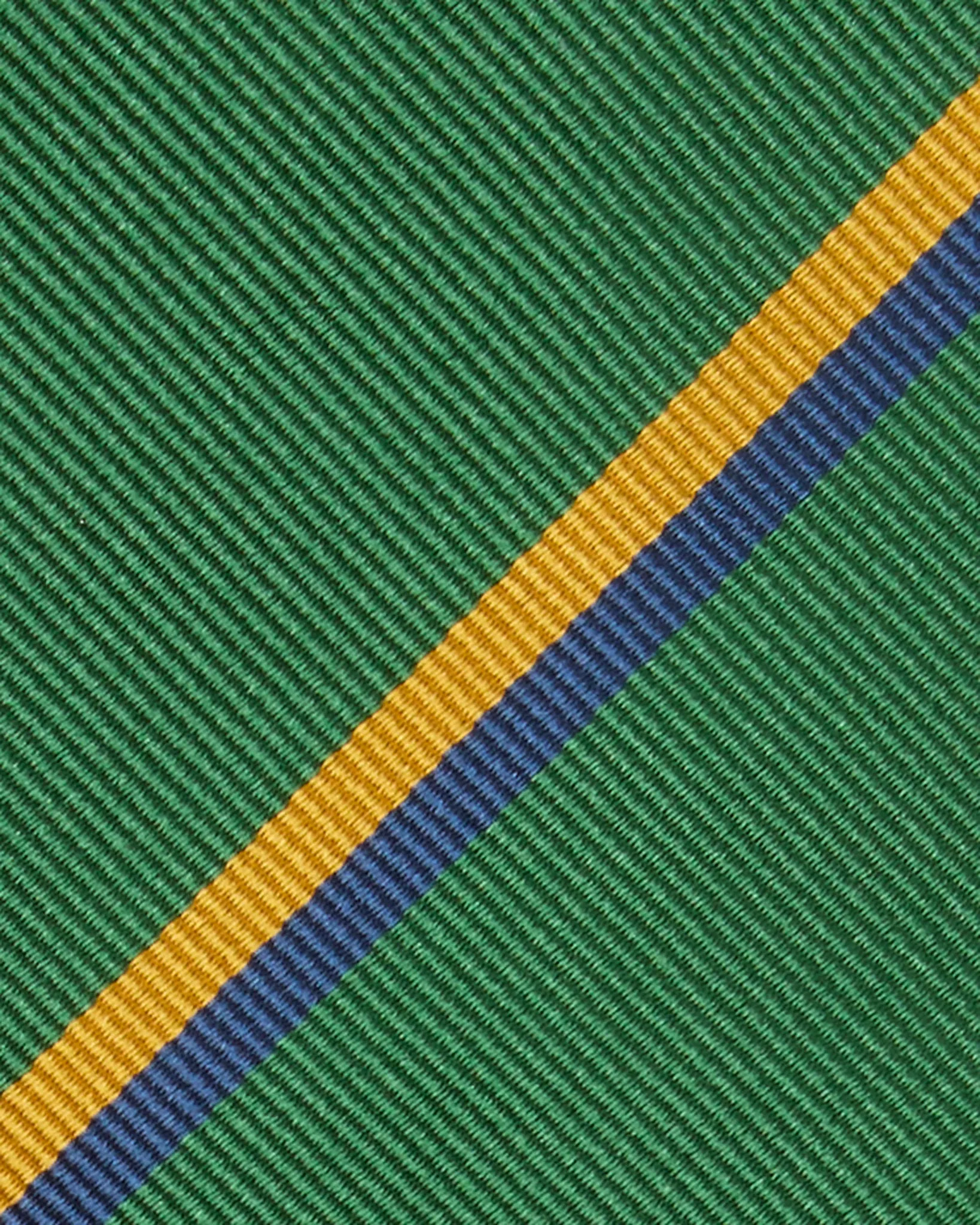 Silk Woven Tie in Green/Yellow/Navy Stripe sold by Mashburn product image thumbnail 2