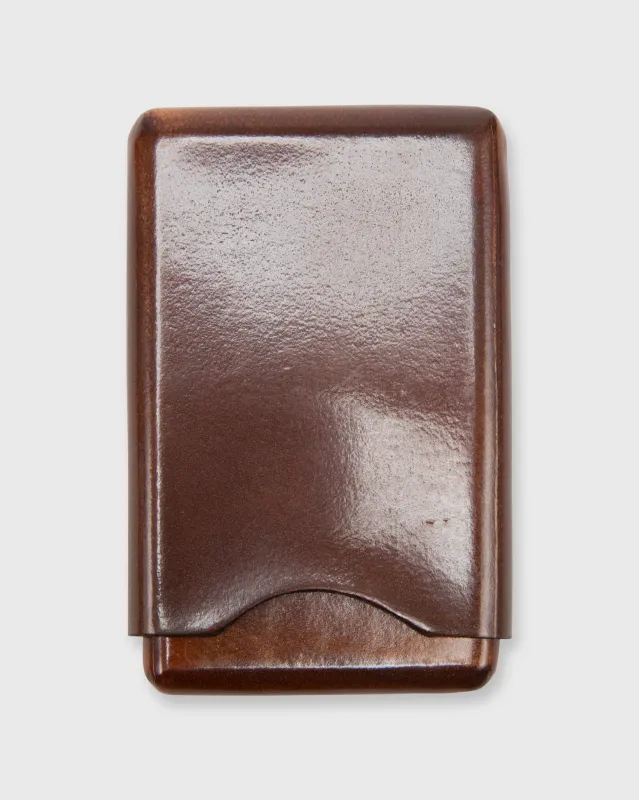 Card Case in Papaya Leather sold by Mashburn