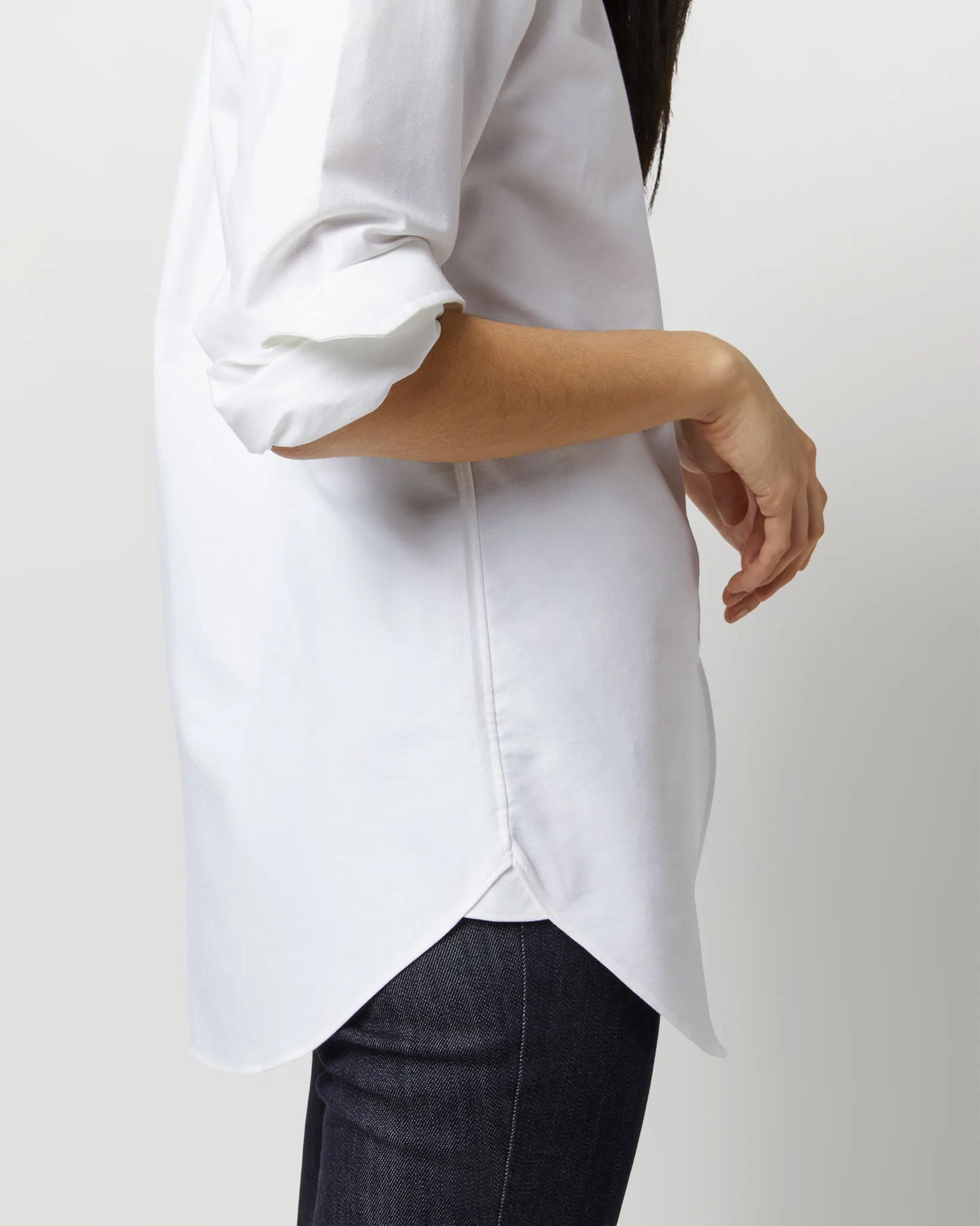 Boyfriend Shirt in White Oxford sold by Mashburn product image thumbnail 5