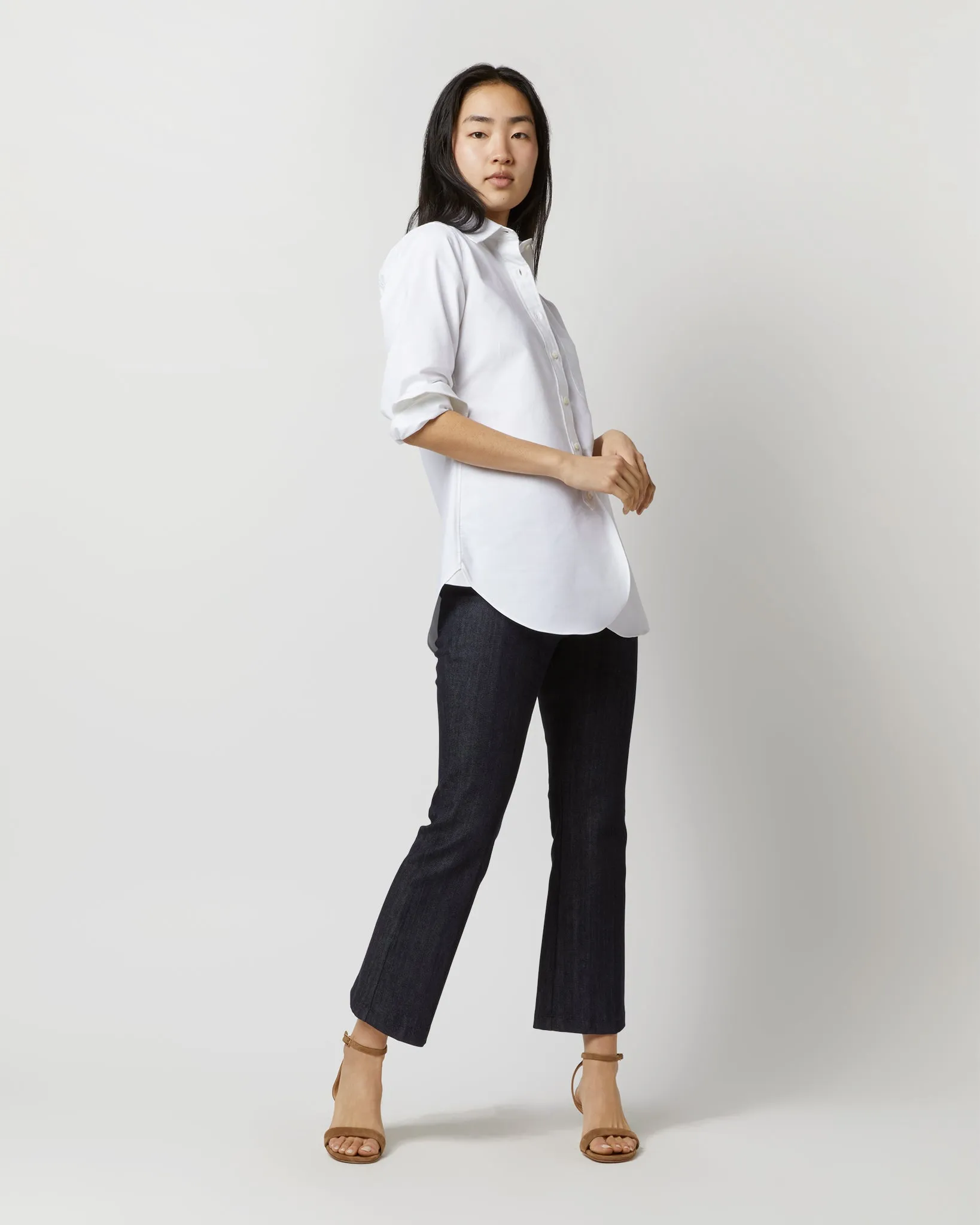 Boyfriend Shirt in White Oxford sold by Mashburn product image thumbnail 4