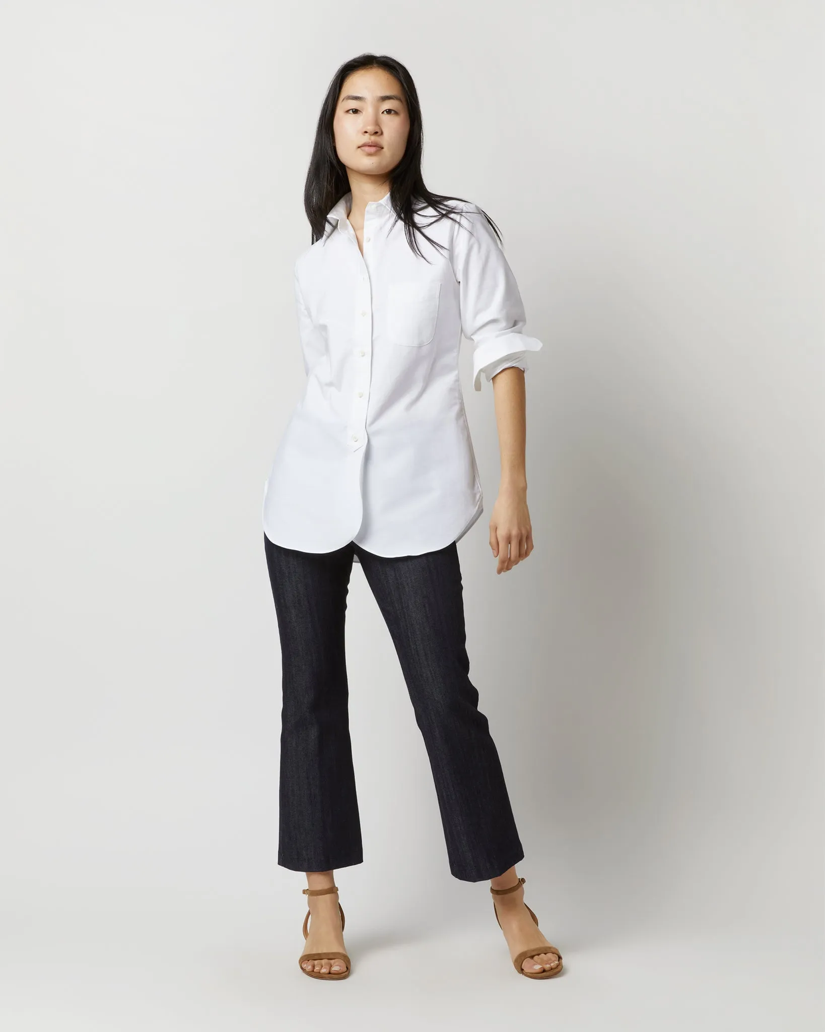 Boyfriend Shirt in White Oxford sold by Mashburn product image thumbnail 3