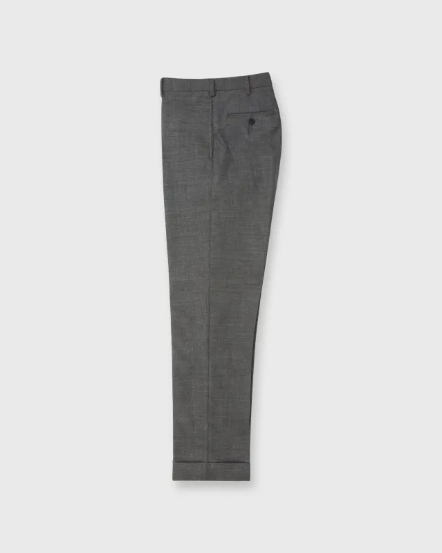 Dress Trouser in Mid-Grey High-Twist sold by Mashburn