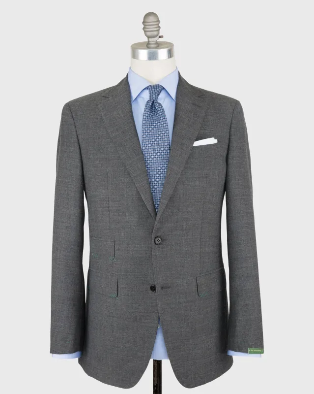 Kincaid No. 3 Suit in Mid-Grey High-Twist sold by Mashburn