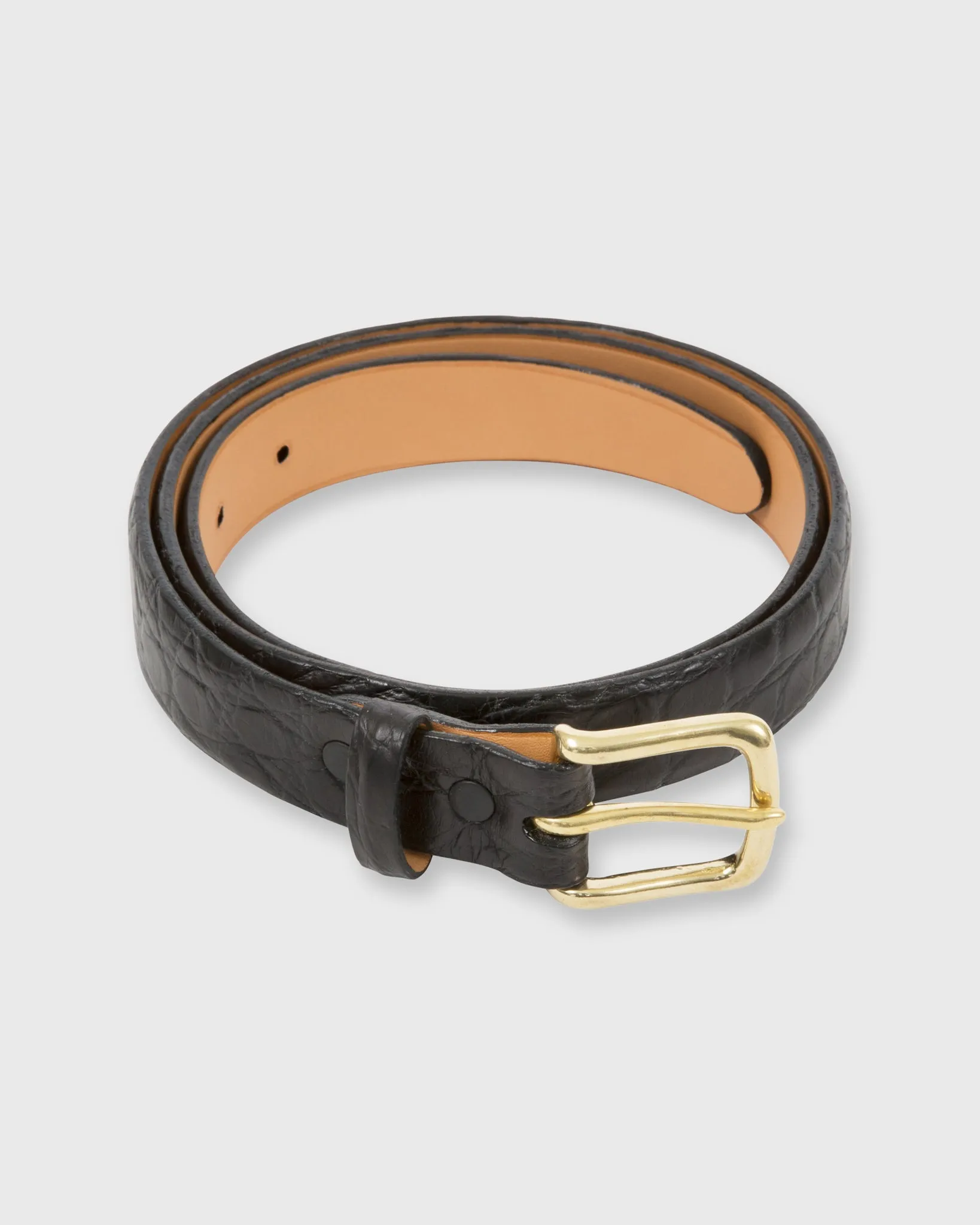 1" Belt in Black Matte Alligator sold by Mashburn