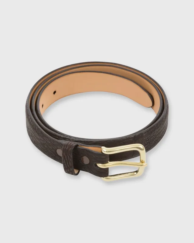 1" Belt in Chocolate Sharkskin sold by Mashburn