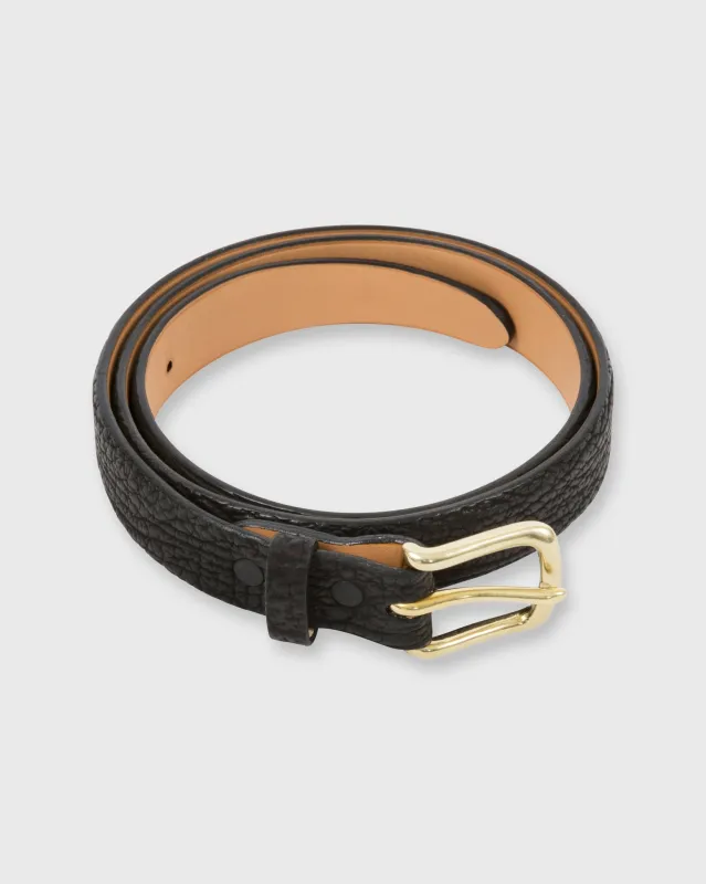 1" Belt in Black Sharkskin sold by Mashburn