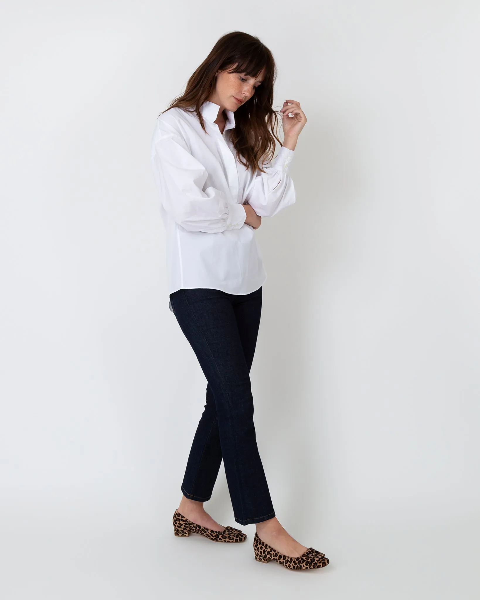 Anaya Popover Shirt in White Poplin sold by Mashburn product image thumbnail 5