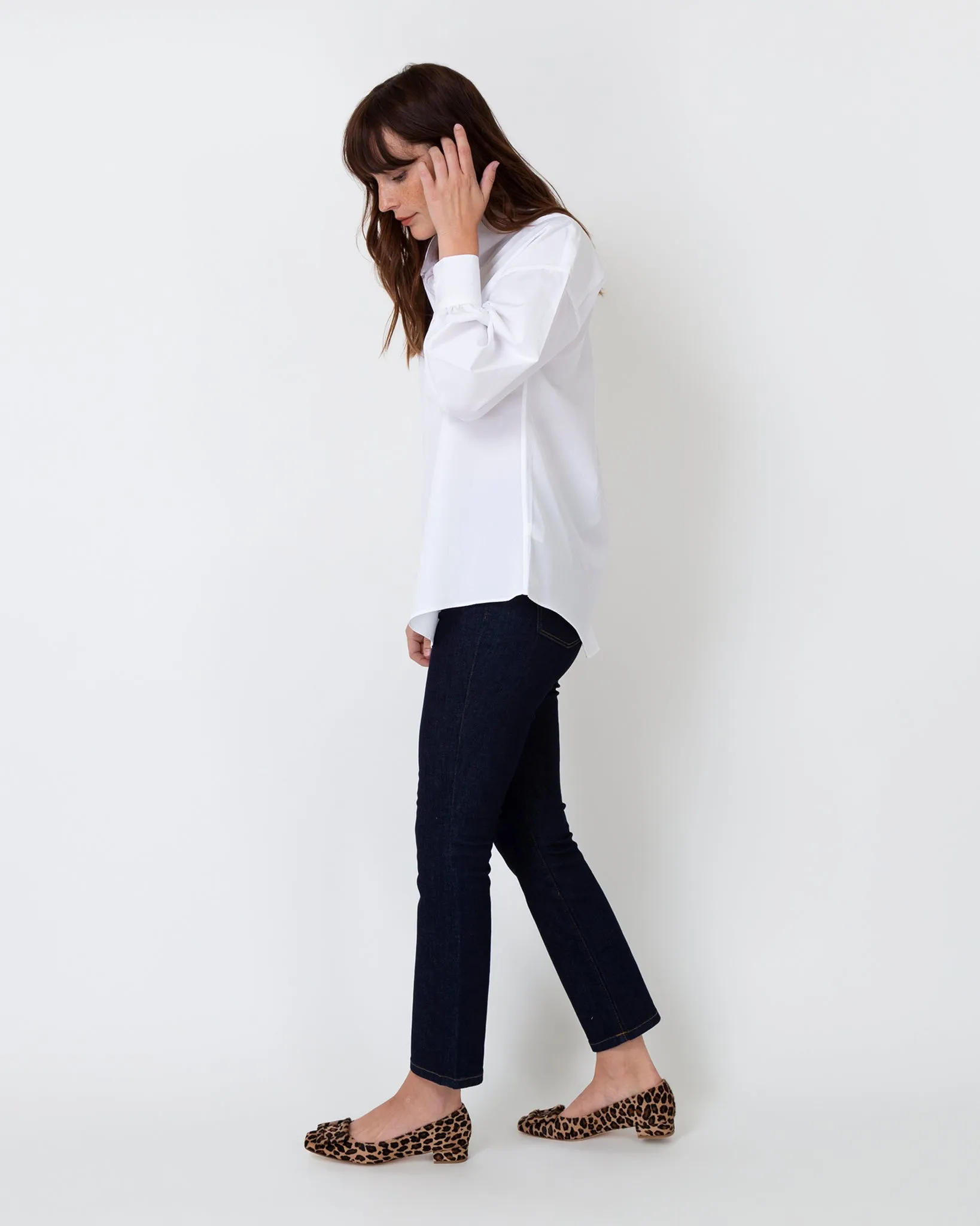 Anaya Popover Shirt in White Poplin sold by Mashburn product image thumbnail 4