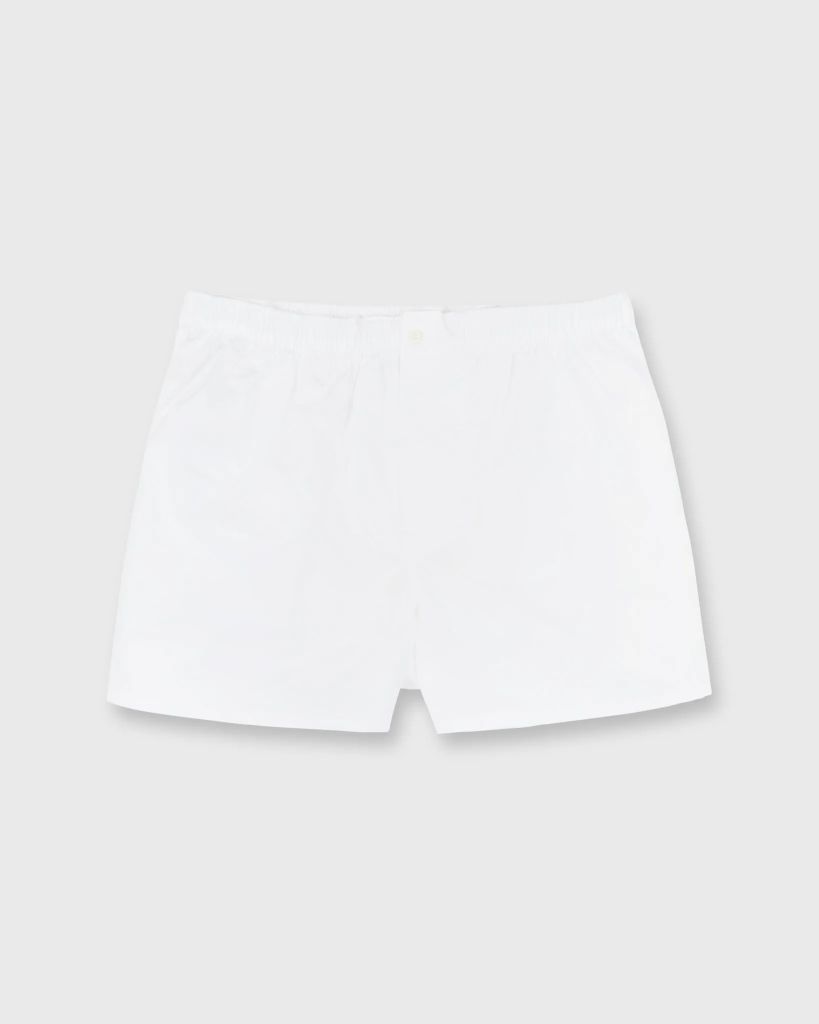 Button-Front Boxer Short in White Poplin sold by Mashburn