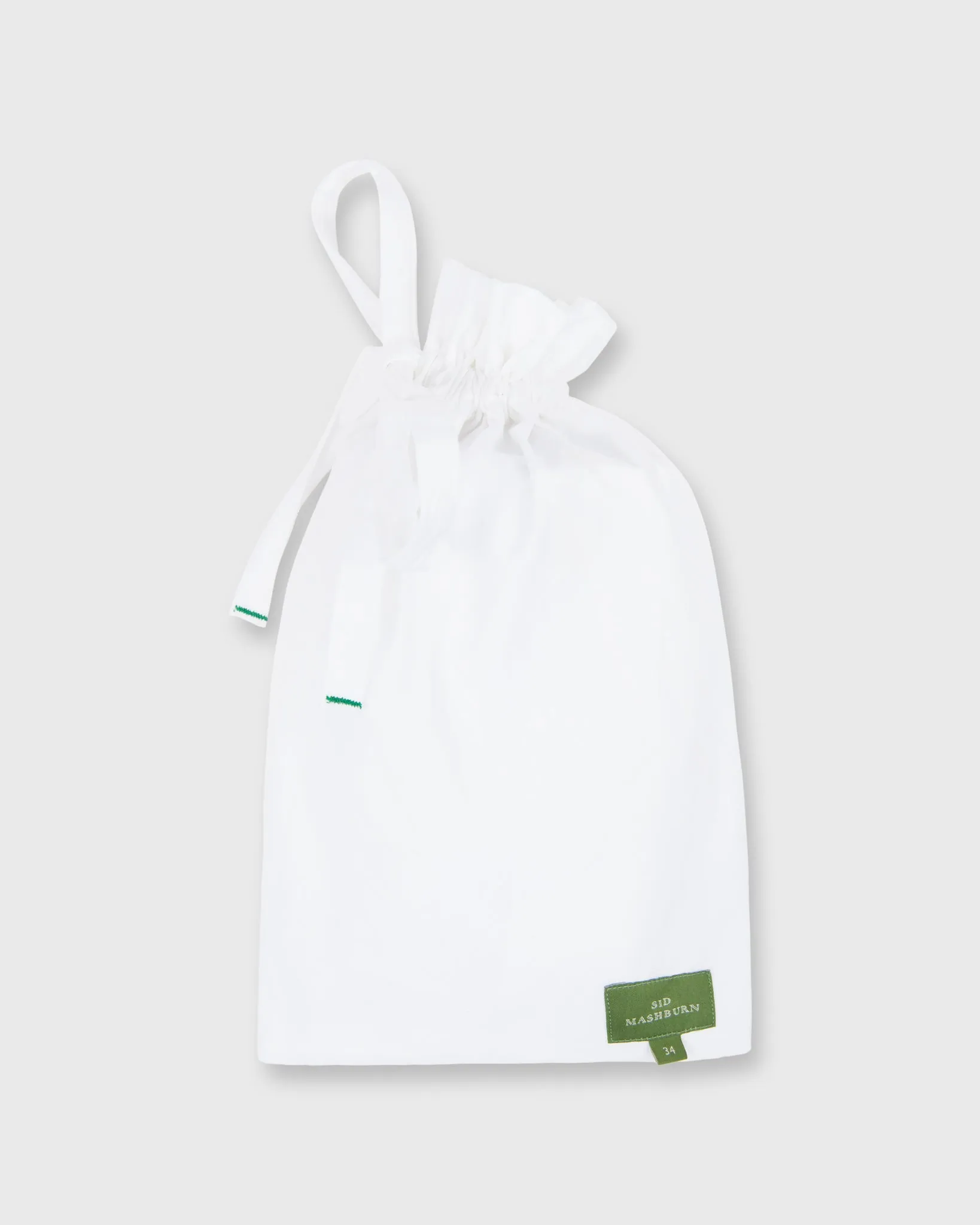 Button-Front Boxer Short in White Poplin sold by Mashburn product image thumbnail 2