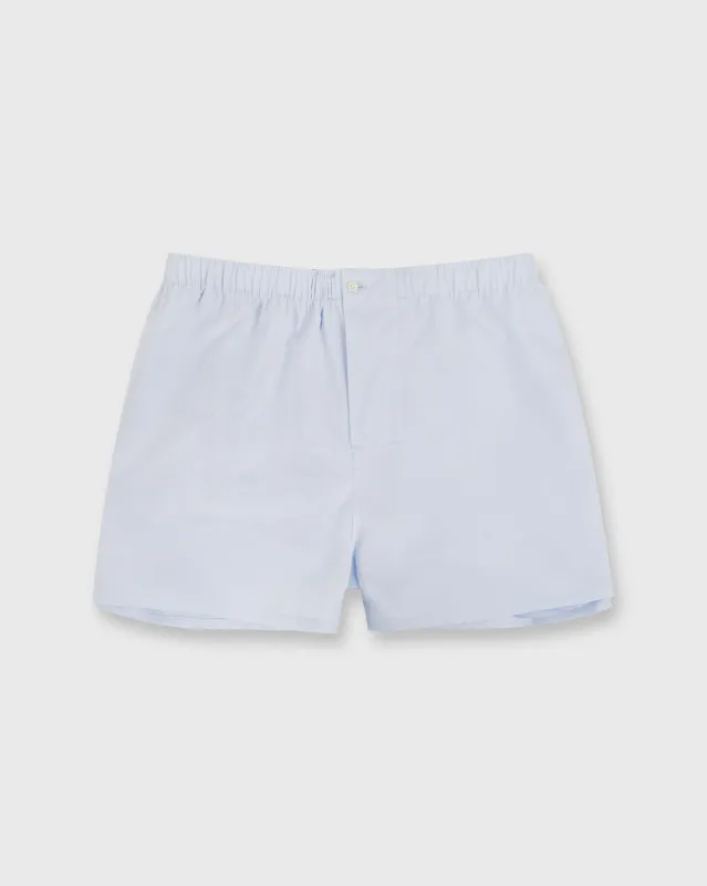 Button-Front Boxer Short in Sky Poplin sold by Mashburn