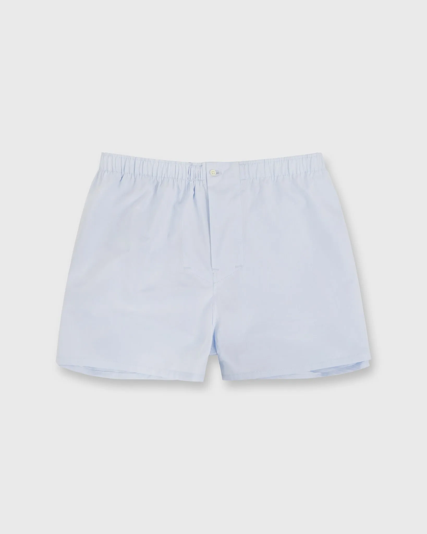 Button-Front Boxer Short in Sky Poplin sold by Mashburn
