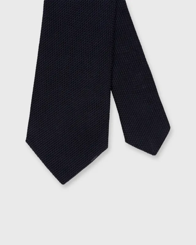 Silk Fino Grenadine Tie in Dark Navy sold by Mashburn